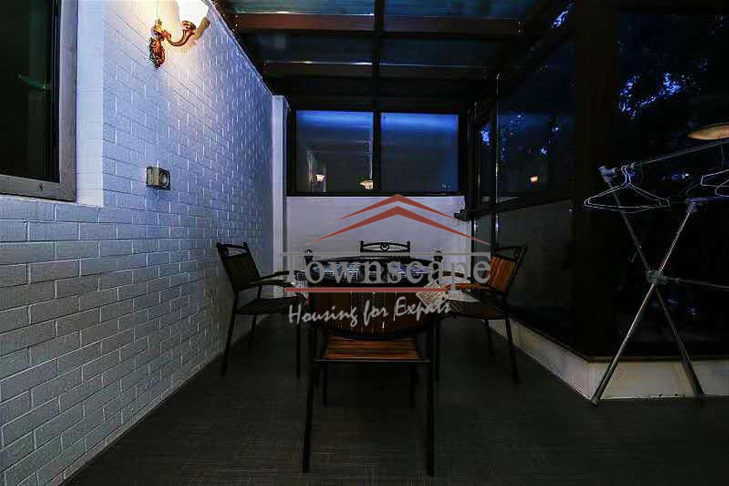 glass sun room Comfy Renovated Seasons Villas for Rent in Pudong, Shanghai