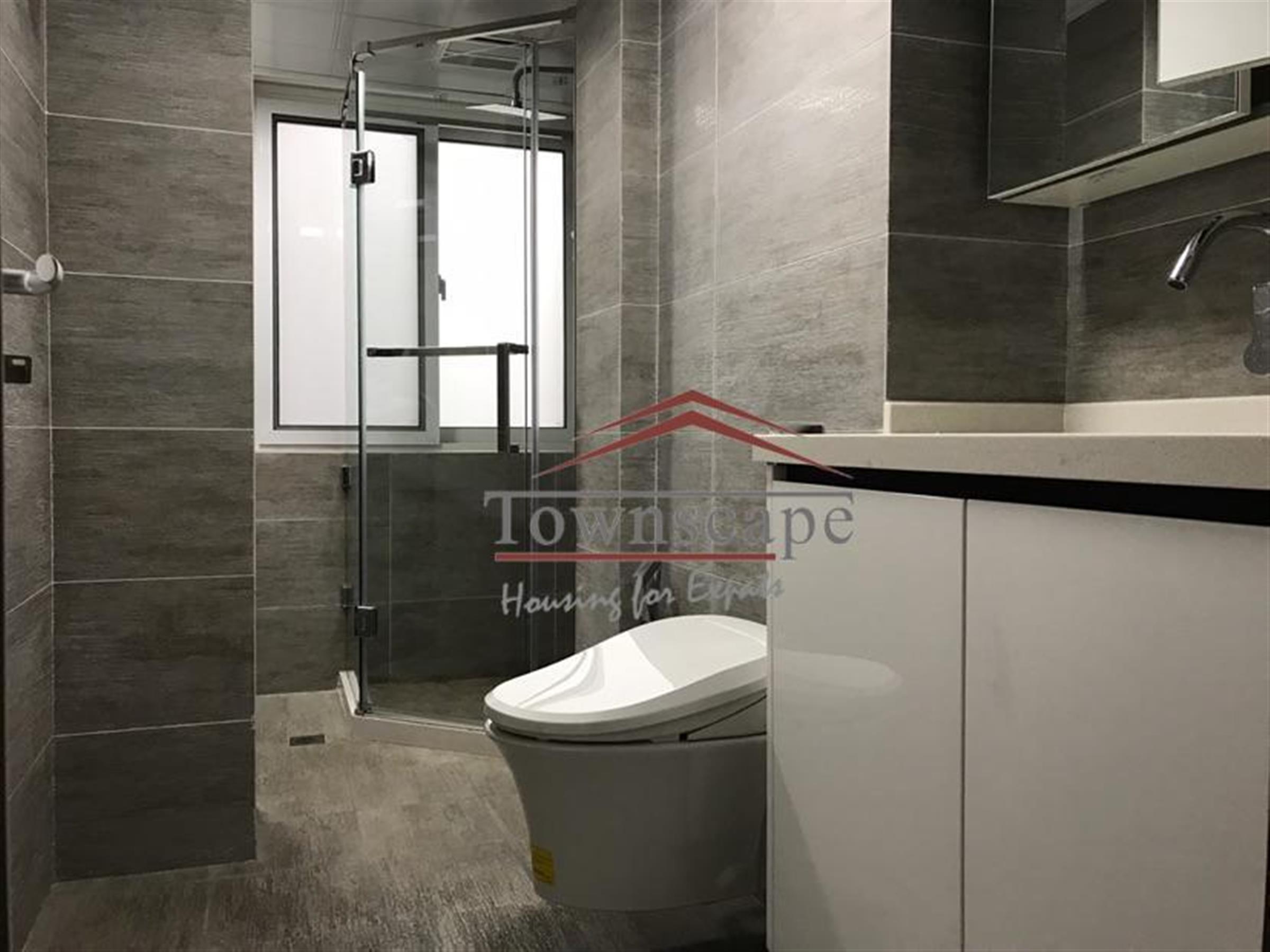 japanese style toilet Spacious Renovated XTD Apartment for Rent in Shanghai