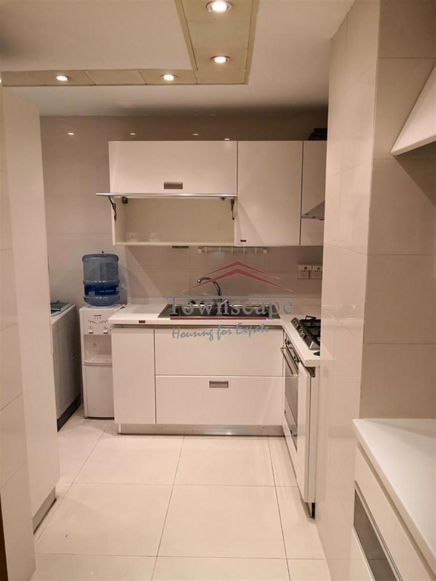 storage space in the kitchen Spacious Newly Decorated Jing’an Apartment for Rent in Shanghai