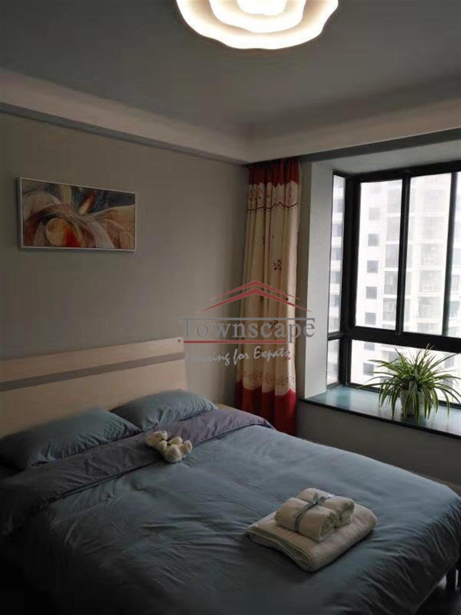 Bedroom Redecorated Spacious XTD Apartment for Rent in Shanghai