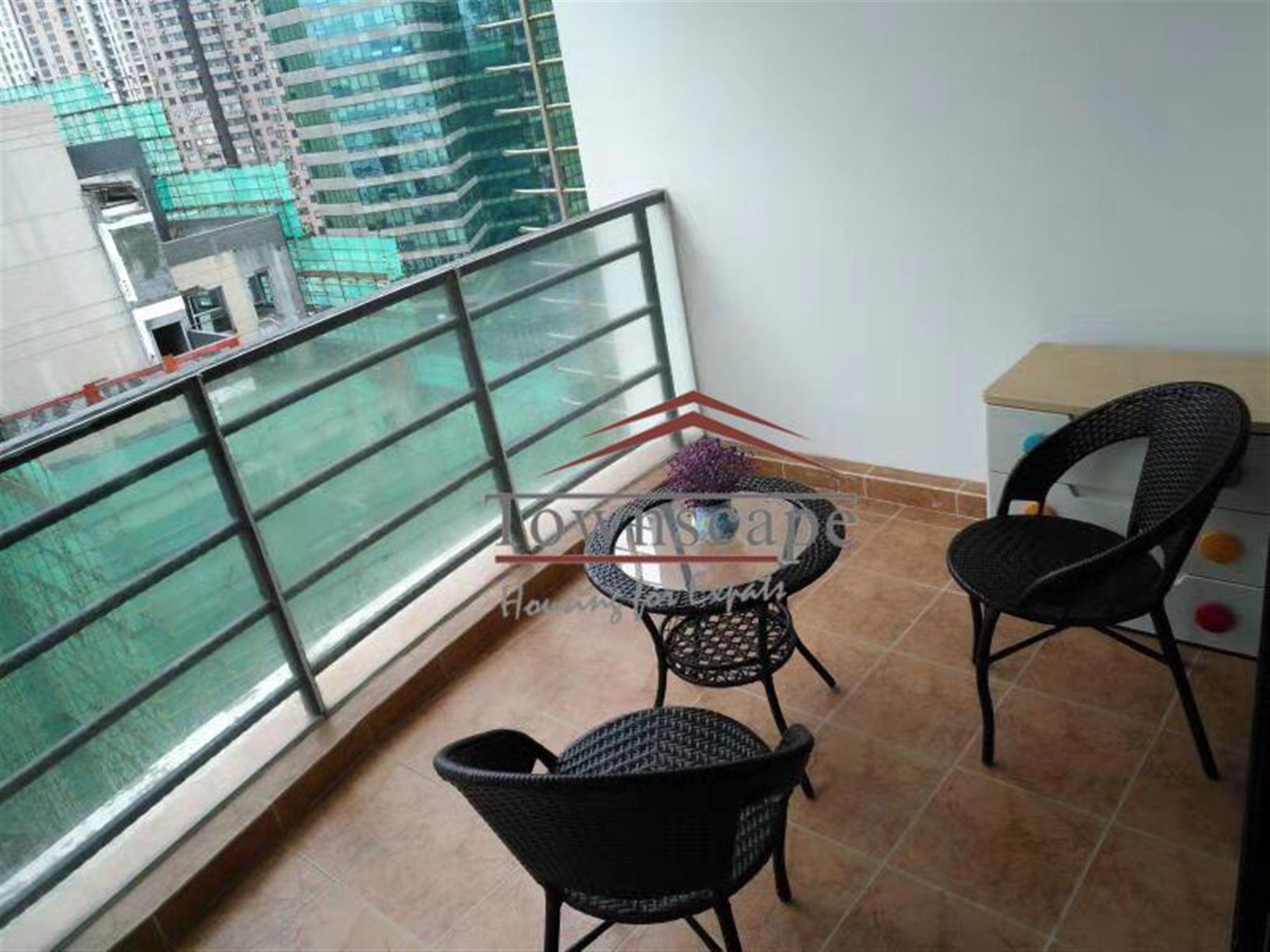 balcony Redecorated Spacious XTD Apartment for Rent in Shanghai