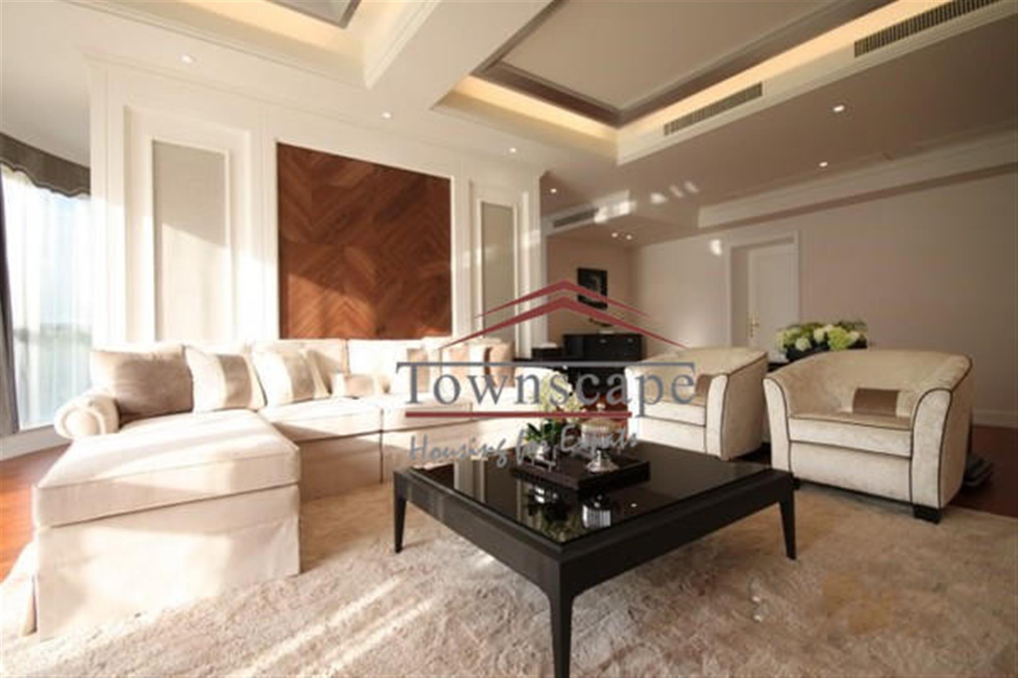 Gorgeous livingroom New LARGE LUX Hongqiao Apartment in Shanghai for Rent