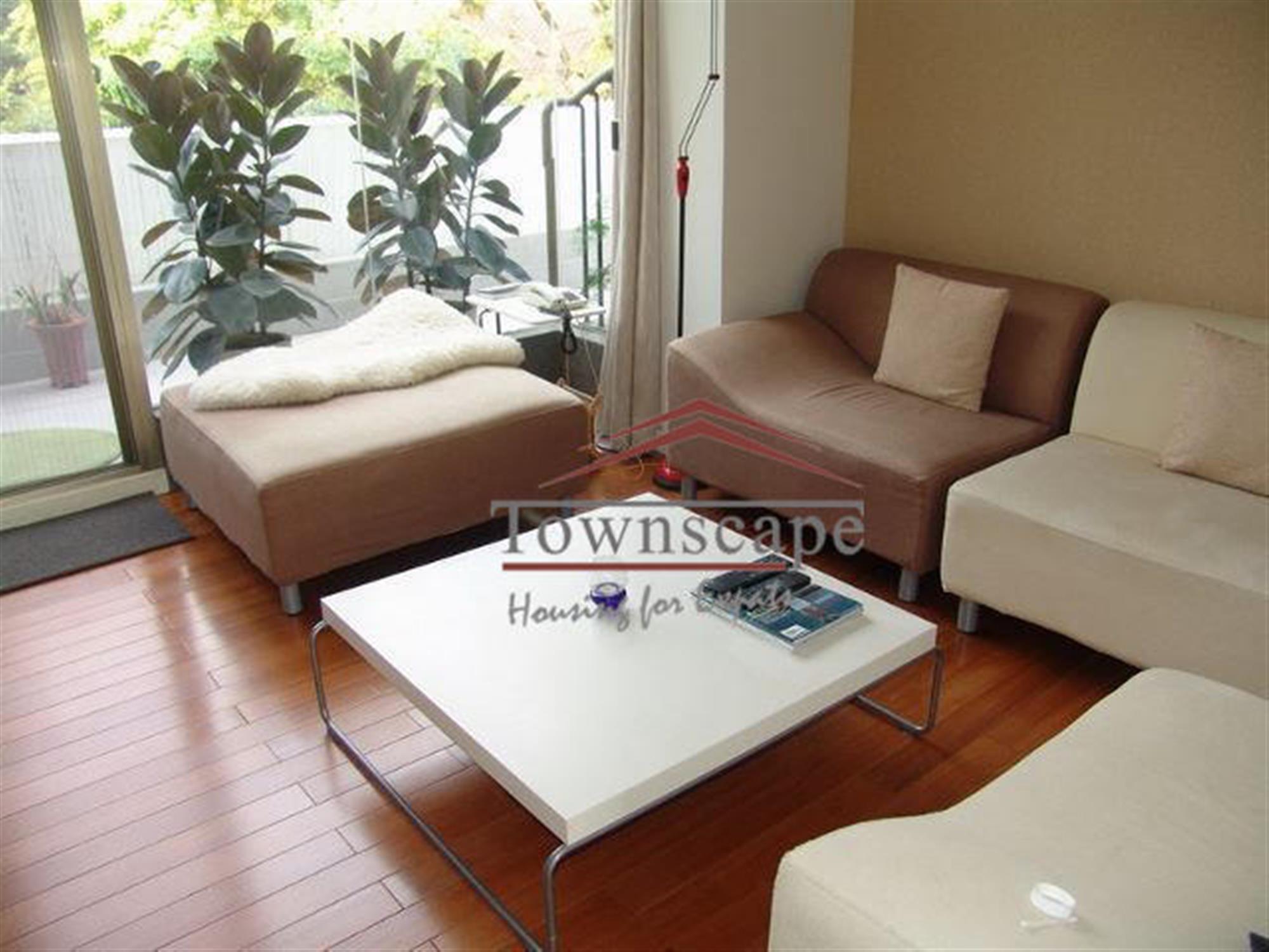Beautiful Living Room FFC Rooftop Dream Garden + 2 Terraces Apartment for Rent in Shanghai