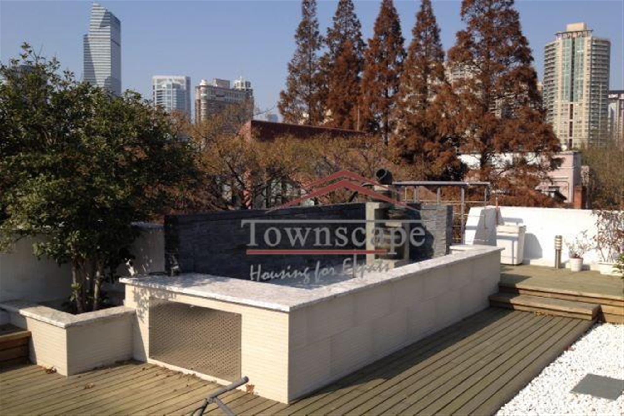 Large Terrace FFC Rooftop Dream Garden + 2 Terraces Apartment for Rent in Shanghai
