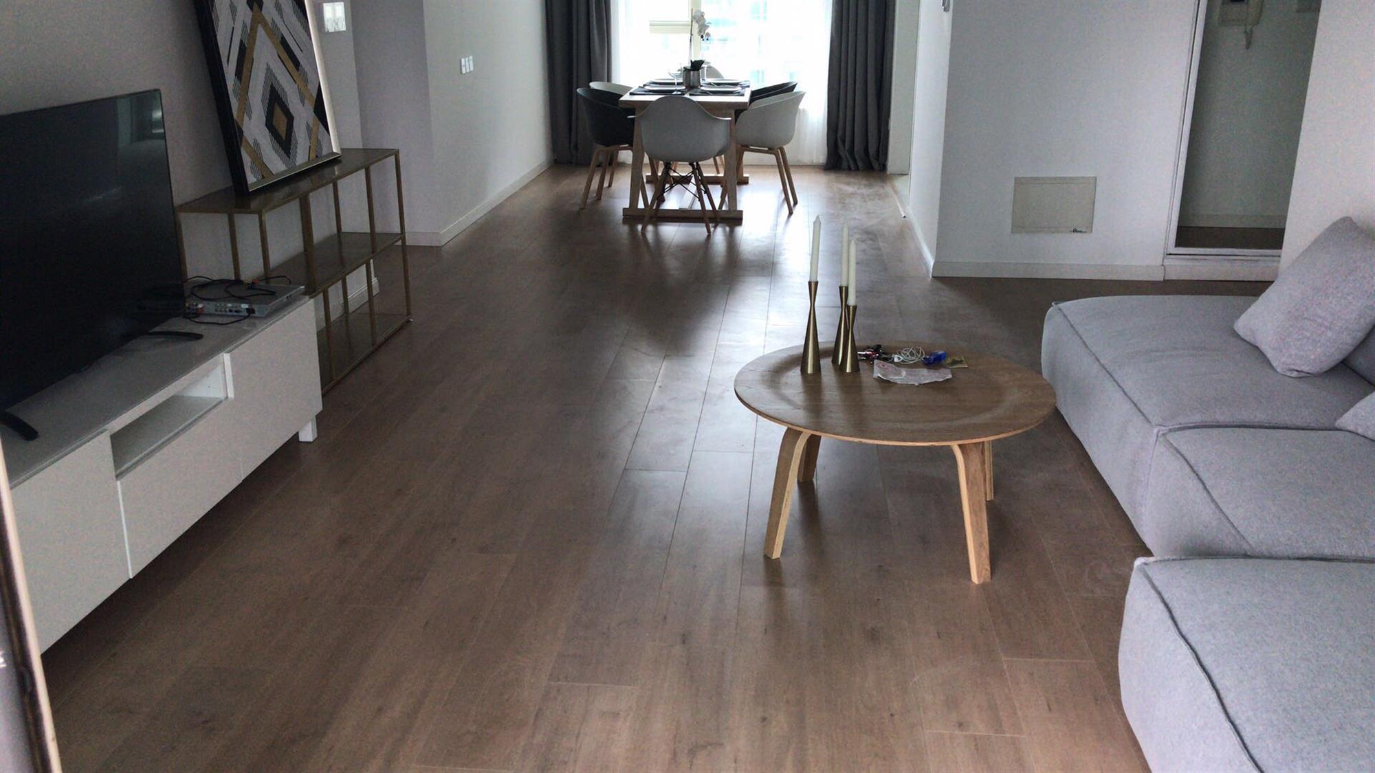 Spacious Living room Renovated Modern La Doll Apartment for Rent in Jing’an Shanghai