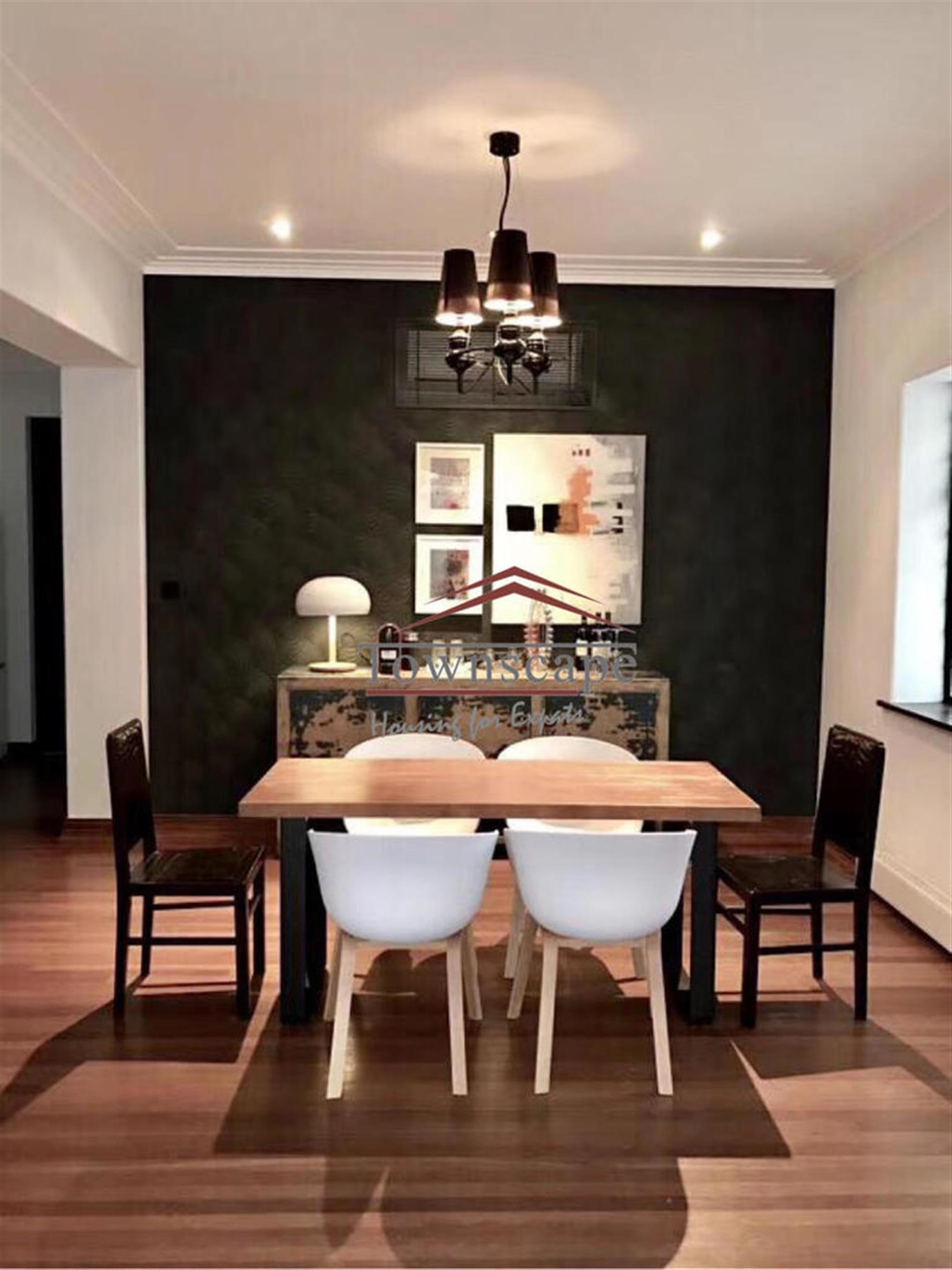 stylish dining area Xinhua Rd Lane House Apartment for Rent in Shanghai