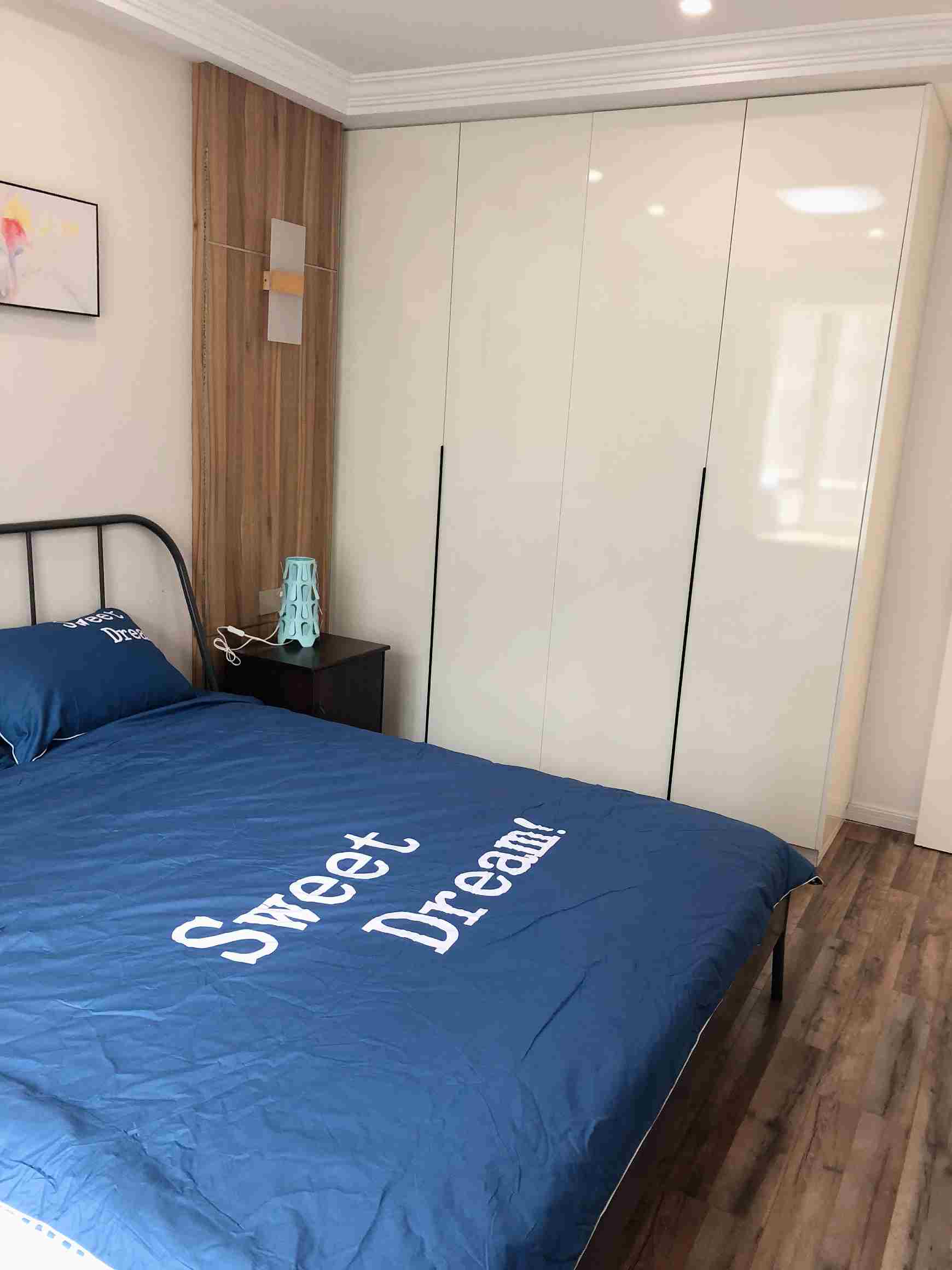 big bed Spacious Jing’an Apartment for Rent in Shanghai