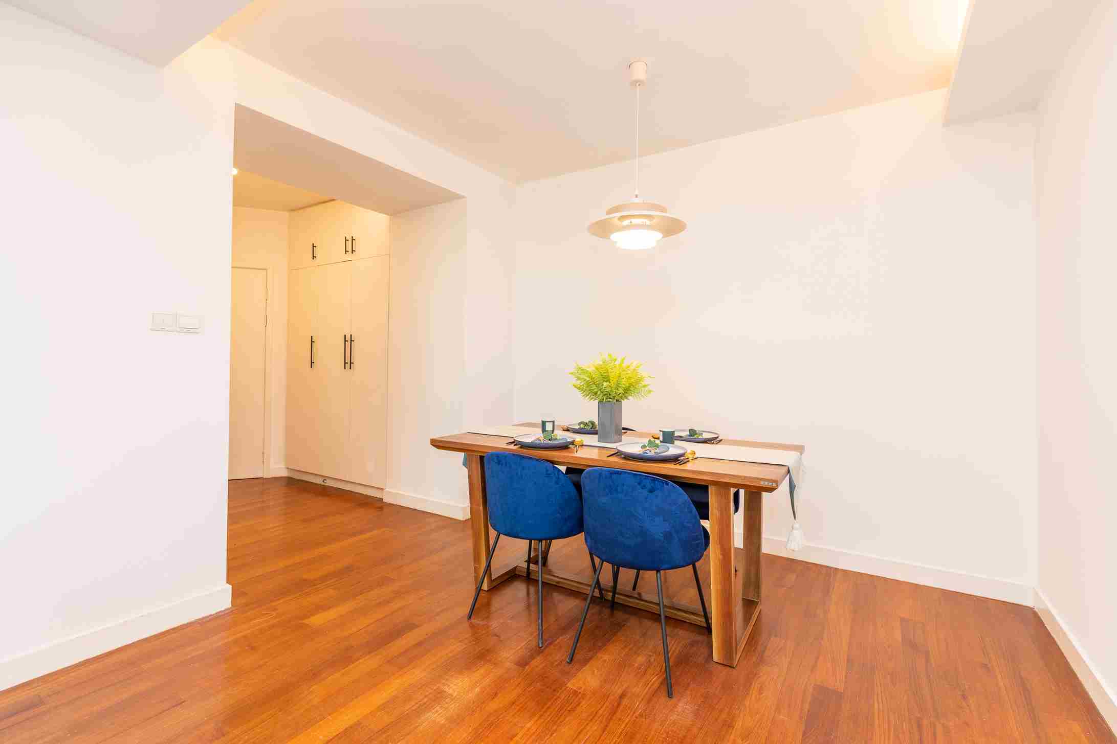 Bright hardwood floor Bright Oriental Manhattan Apartment for Rent in Shanghai