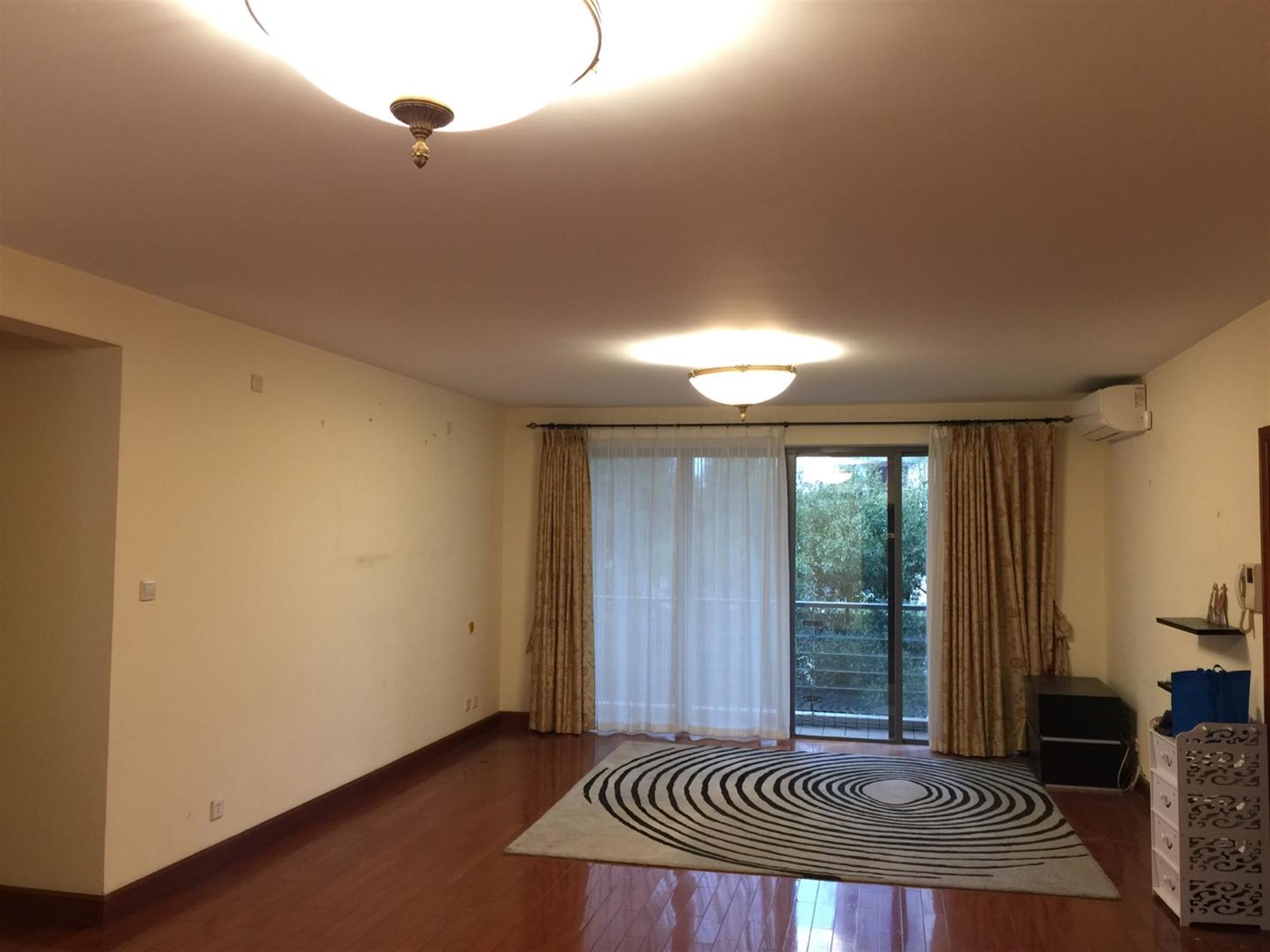 large living room Sprawling 4BR FFC Apartment in Shanghai for Rent