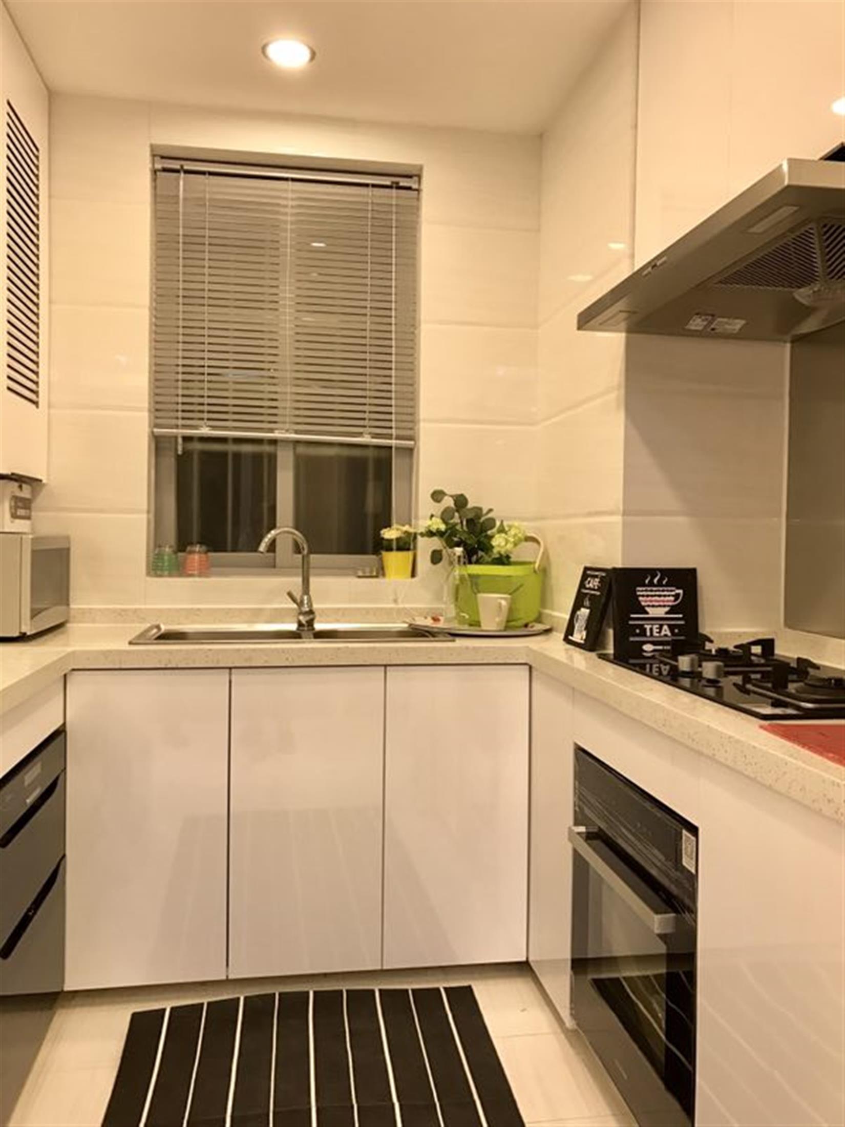 kitchen with oven Comfy Nanjing W Rd Apartment for Rent in Shanghai