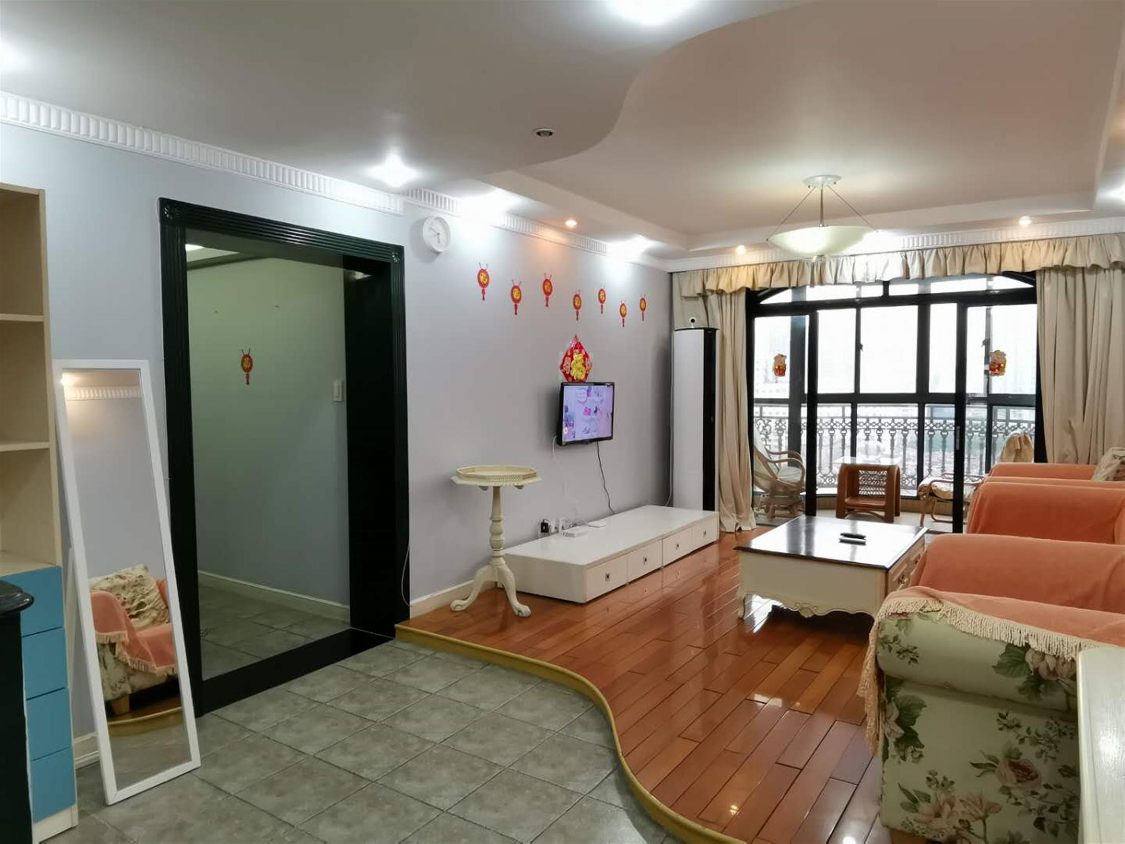 big living room Large Comfy Yu Garden Apartment for Rent in Shanghai