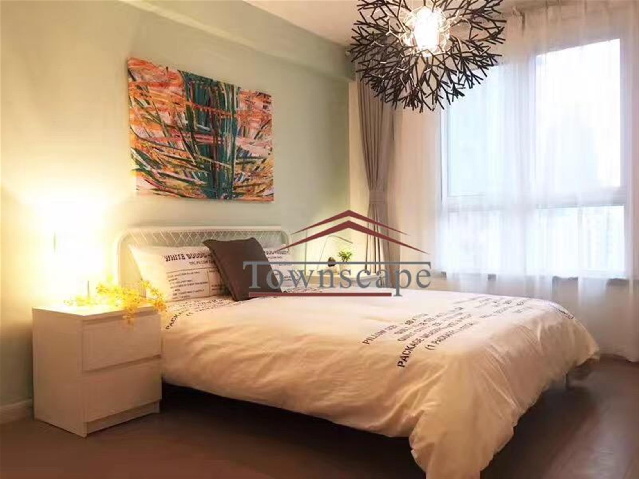 comfy bedroom Big Bright LJZ Apartment for Rent in Shanghai