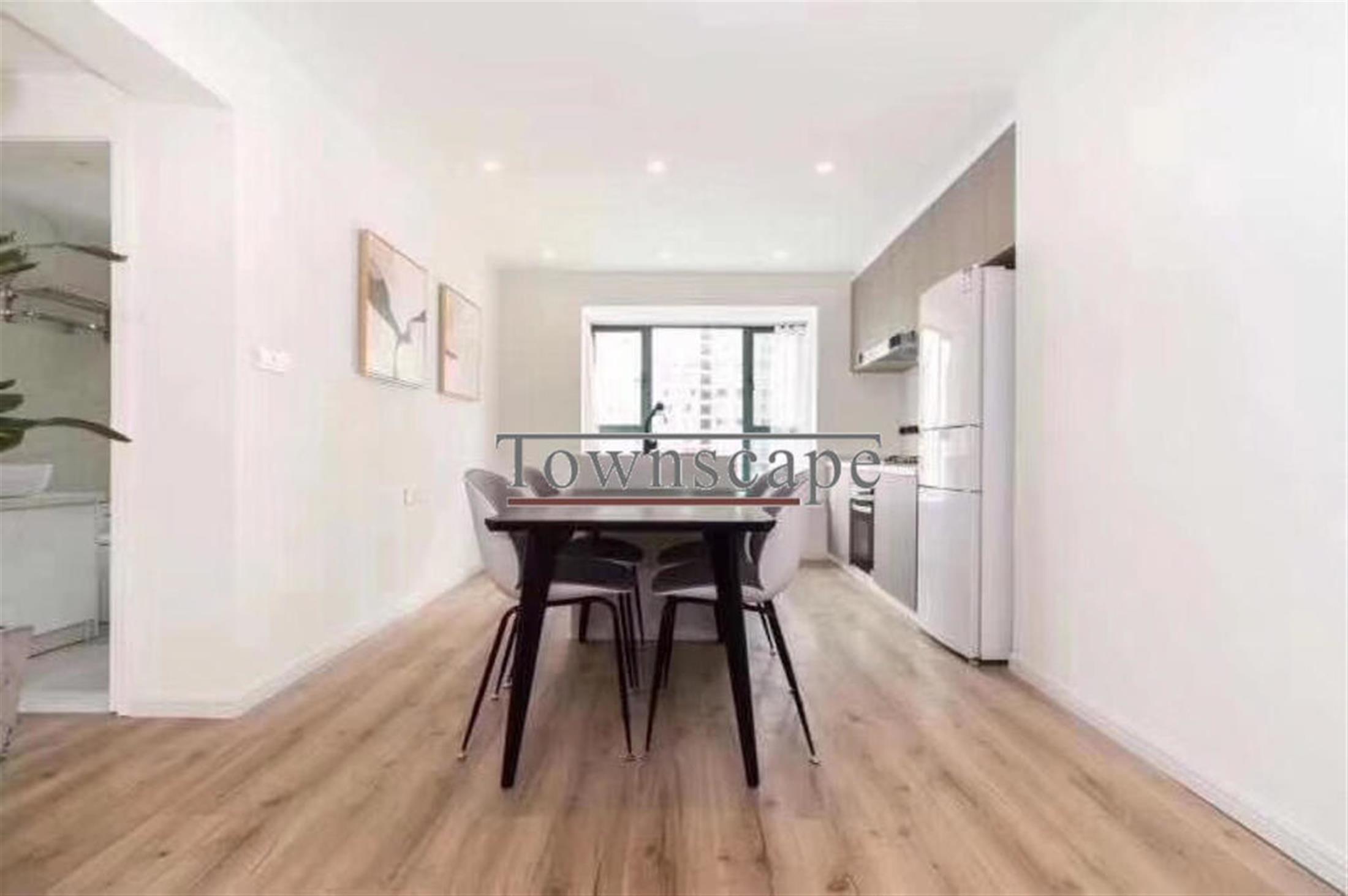 Open Dining Area Spacious Renovated FFC Courtyards Apartment w Great Views for Rent in Shanghai