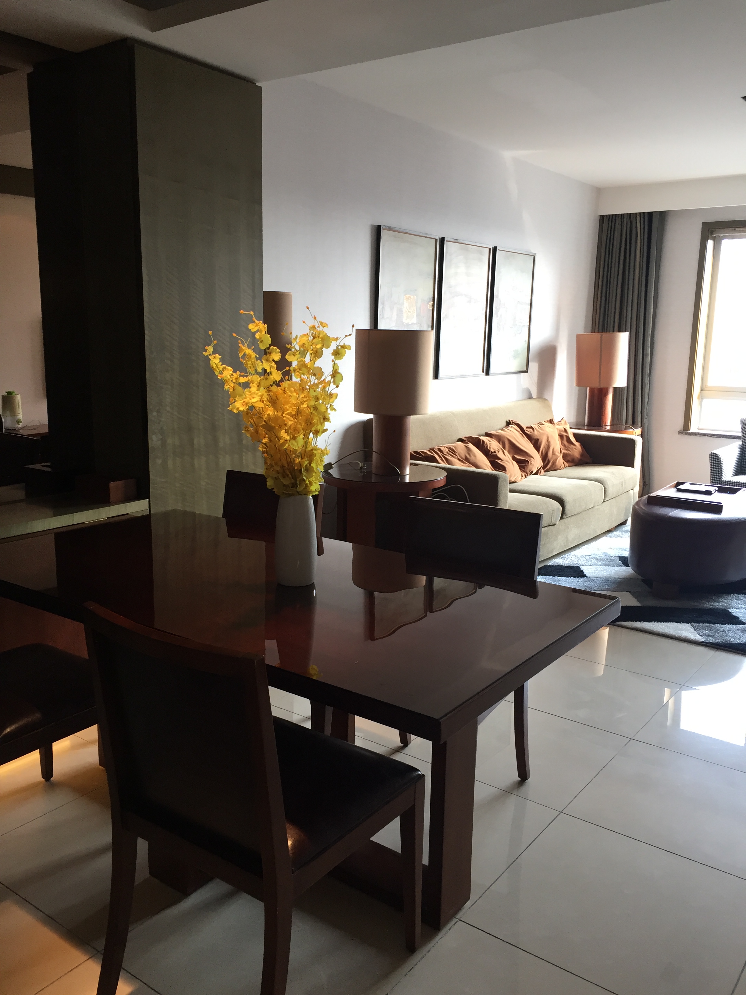Dining Area Large Lux-Renovated Apartment in Top-End City Castle for Rent in Jing