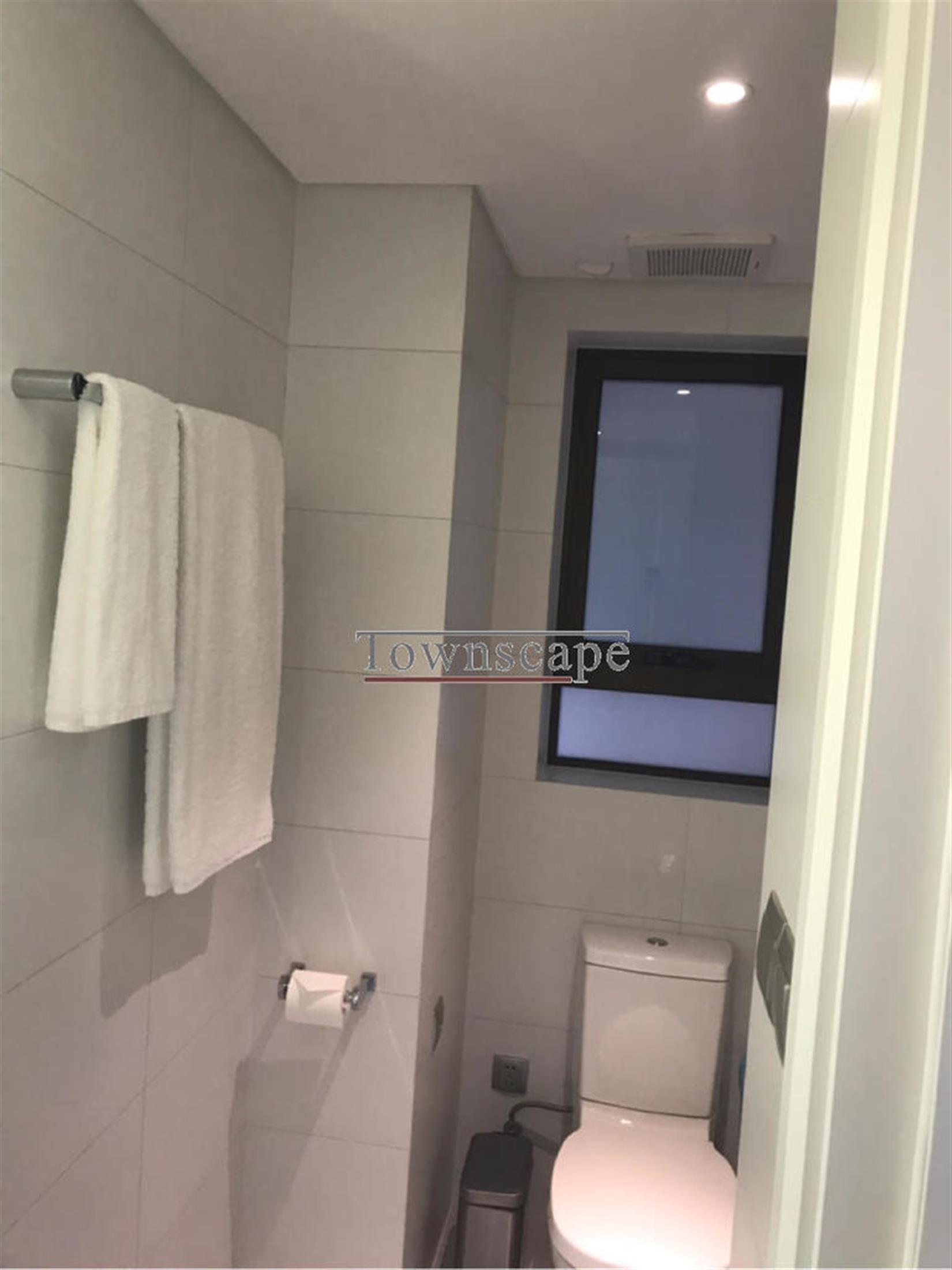bright bathroom Top-End High-Quality Super-Convenient Service Apartment for Rent in Shanghai