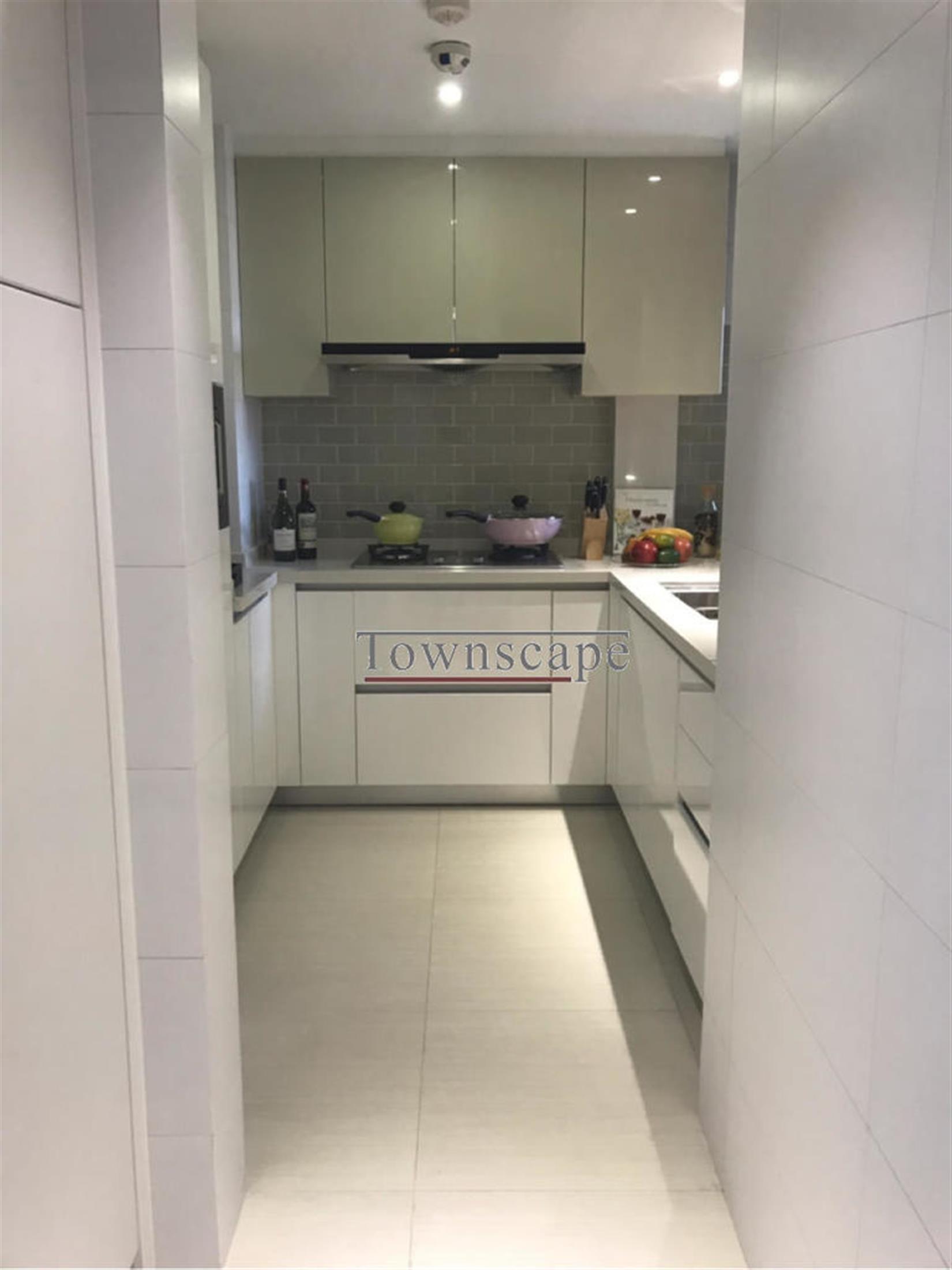 open kitchen Top-End High-Quality Super-Convenient Service Apartment for Rent in Shanghai