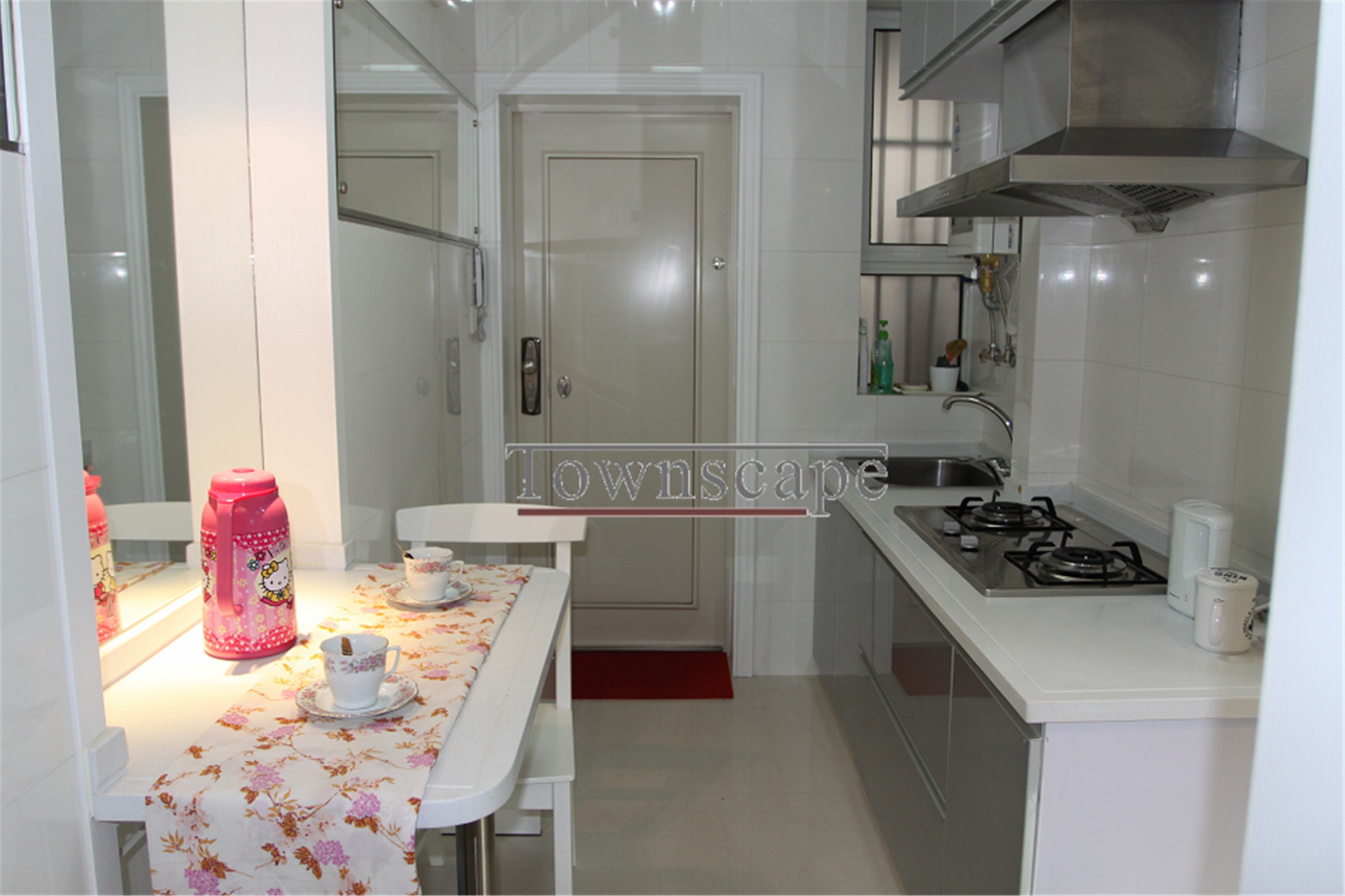 kitchen Stylish 1BR 5F Walk-up Apartment on W. Nanjing Road for Rent in Shanghai