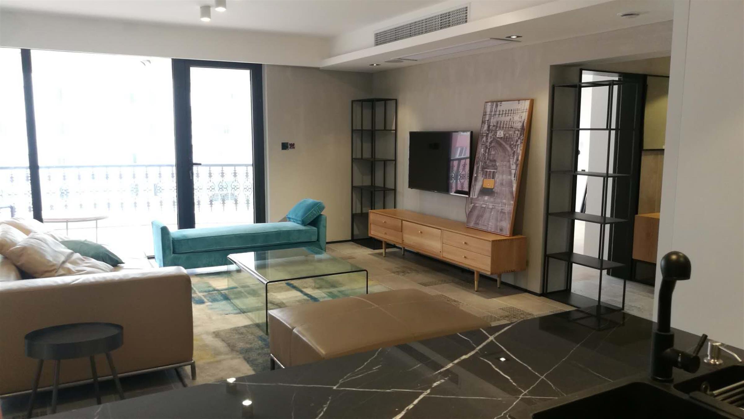 large balcony Brand-New Top-End Spacious Open Xinhua Rd Apt for Rent in Shanghai