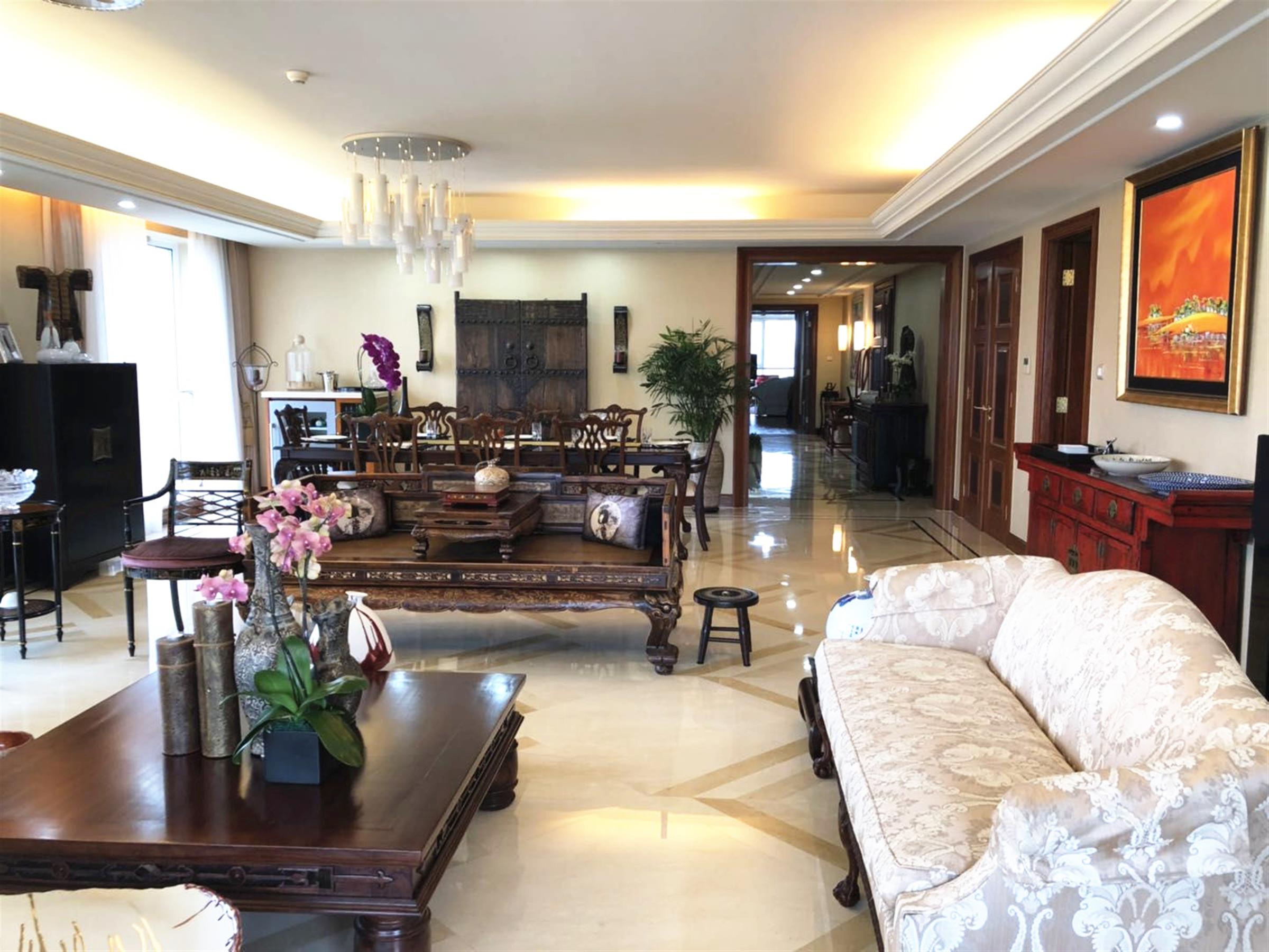 open space Ultra Lux Uber Spacious LJZ Shanghai Apartment for Rent