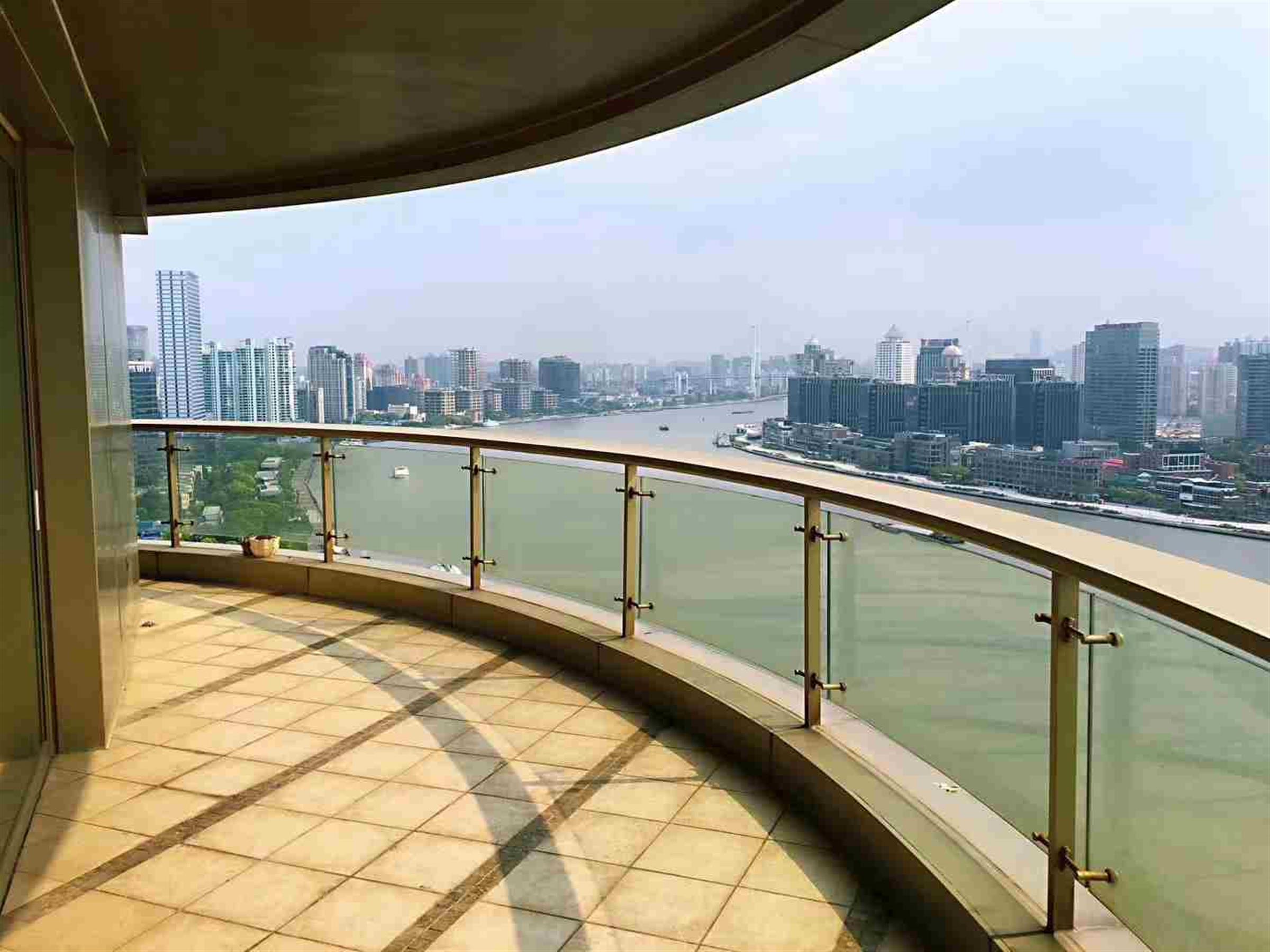 wrap-around balcony Ultra Lux Uber Spacious LJZ Shanghai Apartment for Rent