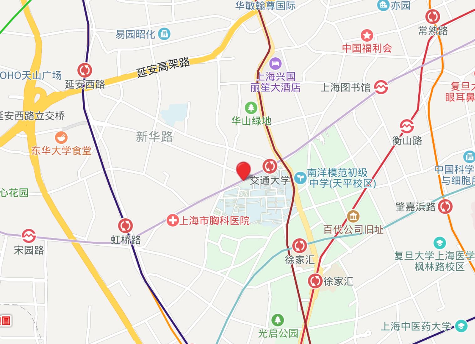 map Bright Large Apartment w Great Views in Xujiahui Shanghai for Rent