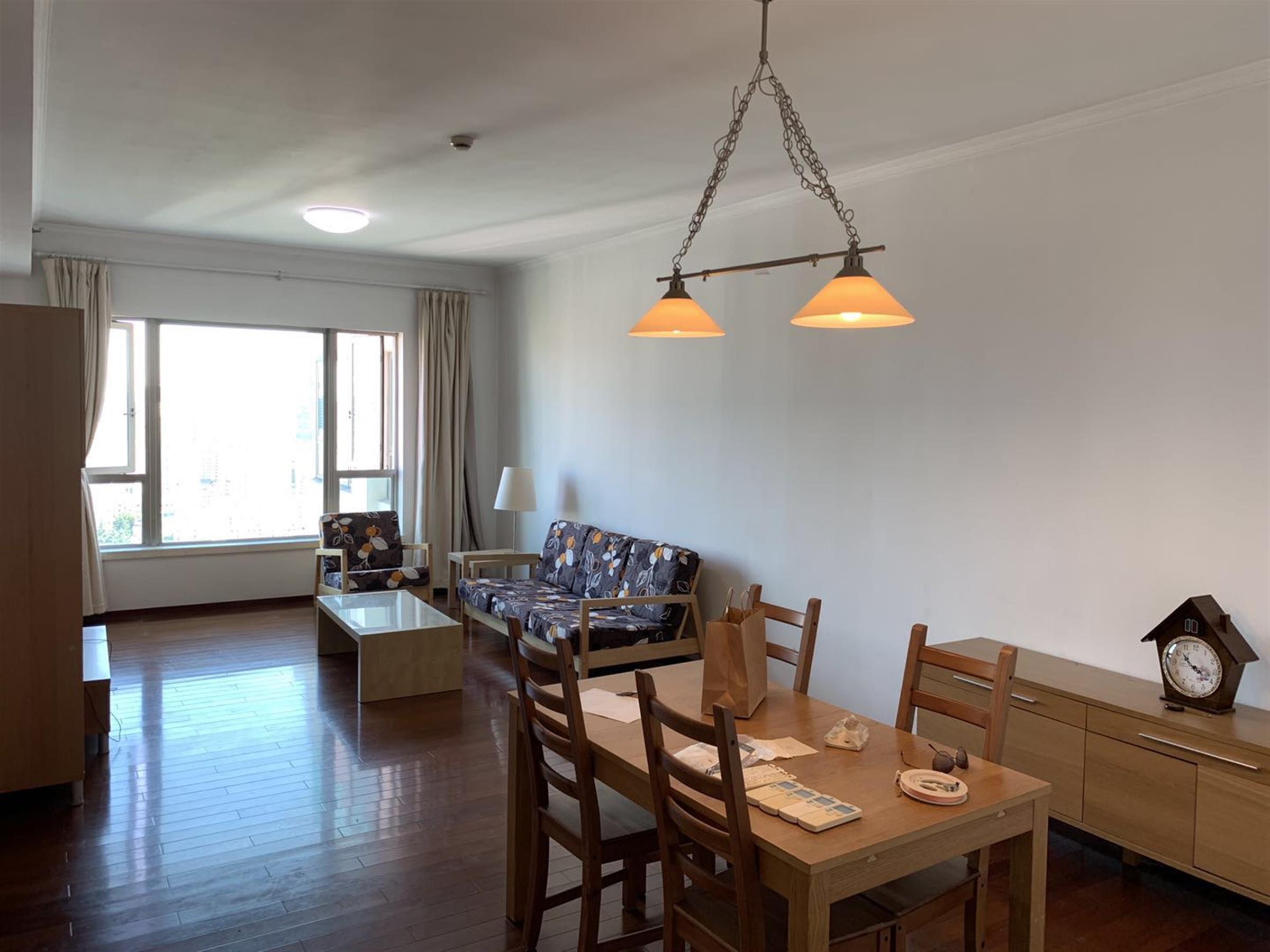 Nice floors Bright Large Apartment w Great Views in Xujiahui Shanghai for Rent