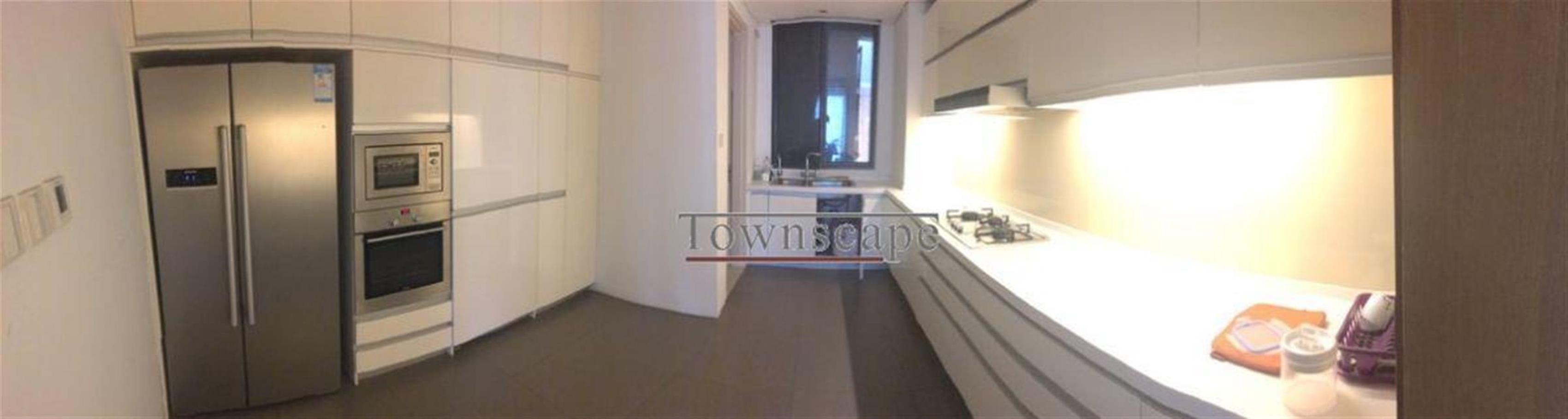 great kitchen Huge 1F Qingpu Apartment w 2 Gardens for Rent in Shanghai