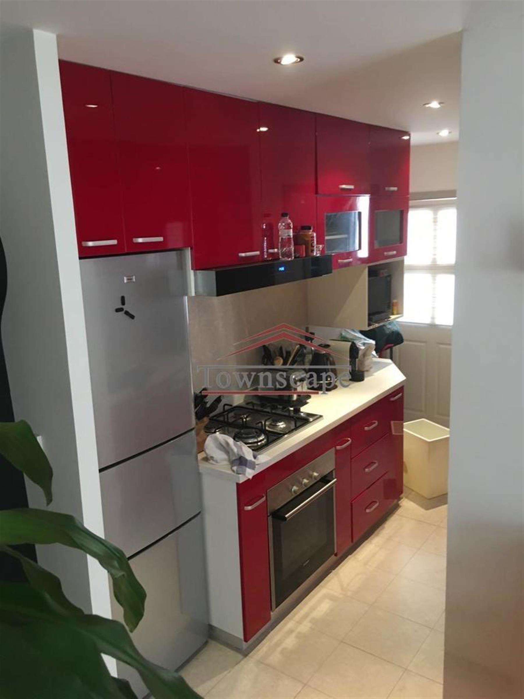 Open Kitchen Comfy Ergo-designed Spacious 2BR Yongjia Rd Apartment for Rent in Shanghai