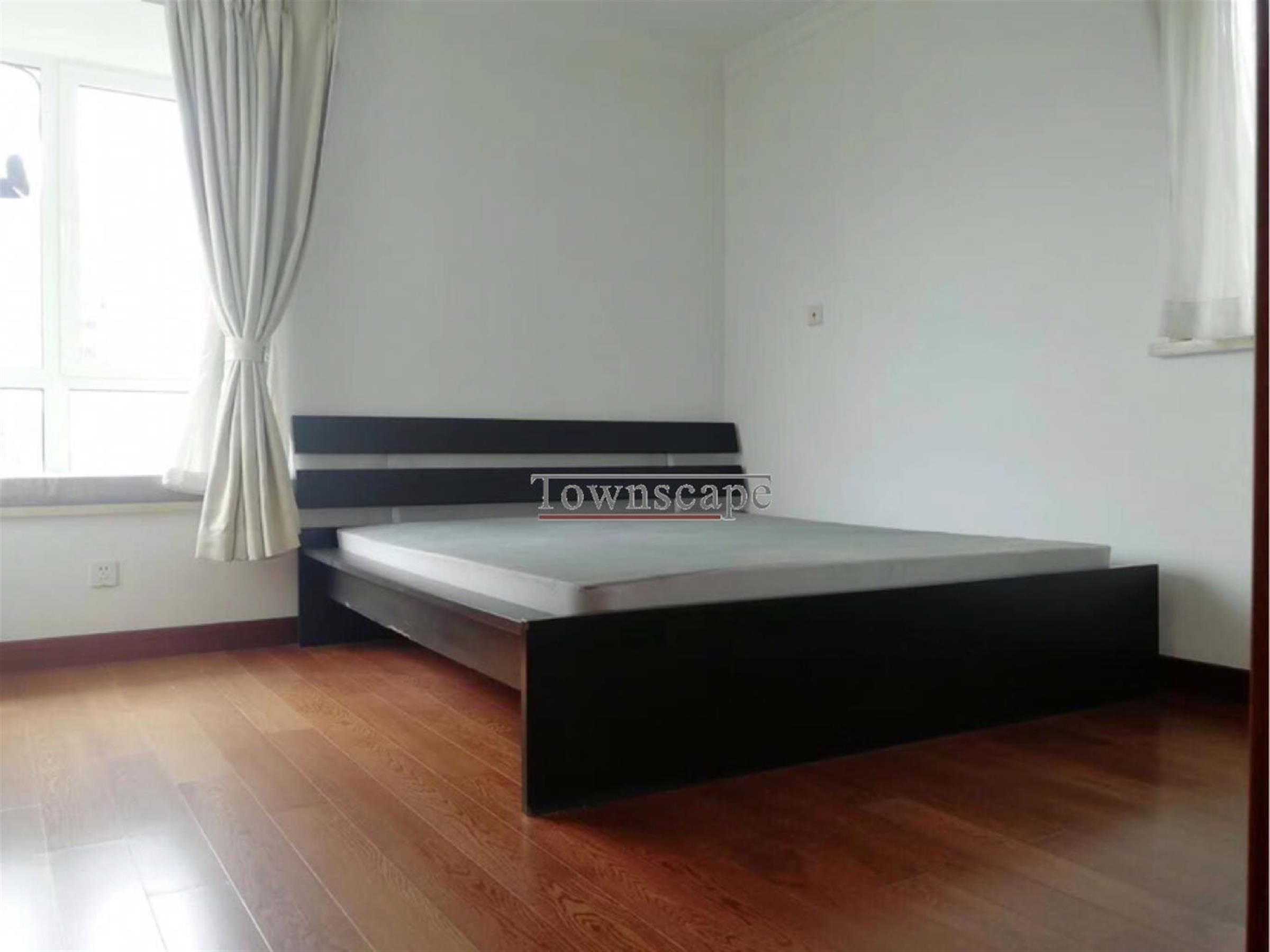 bright bedroom Spacious Apartment in Popular Modern High-end Jing’an Compound for Rent