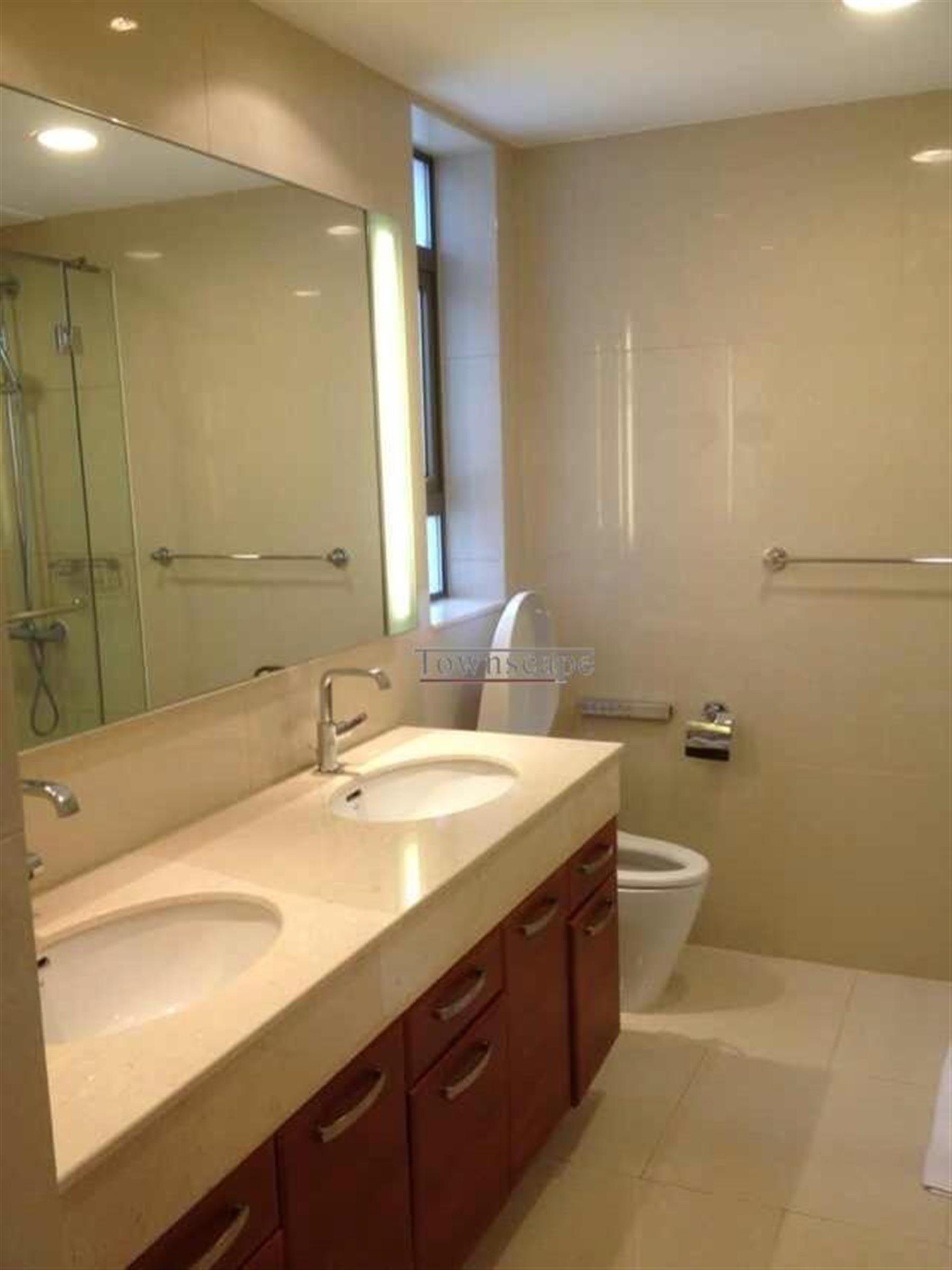 twin sinks Super-Large Bright Apt in Top-End Central Residence FFC Apartment for Rent in Shanghai