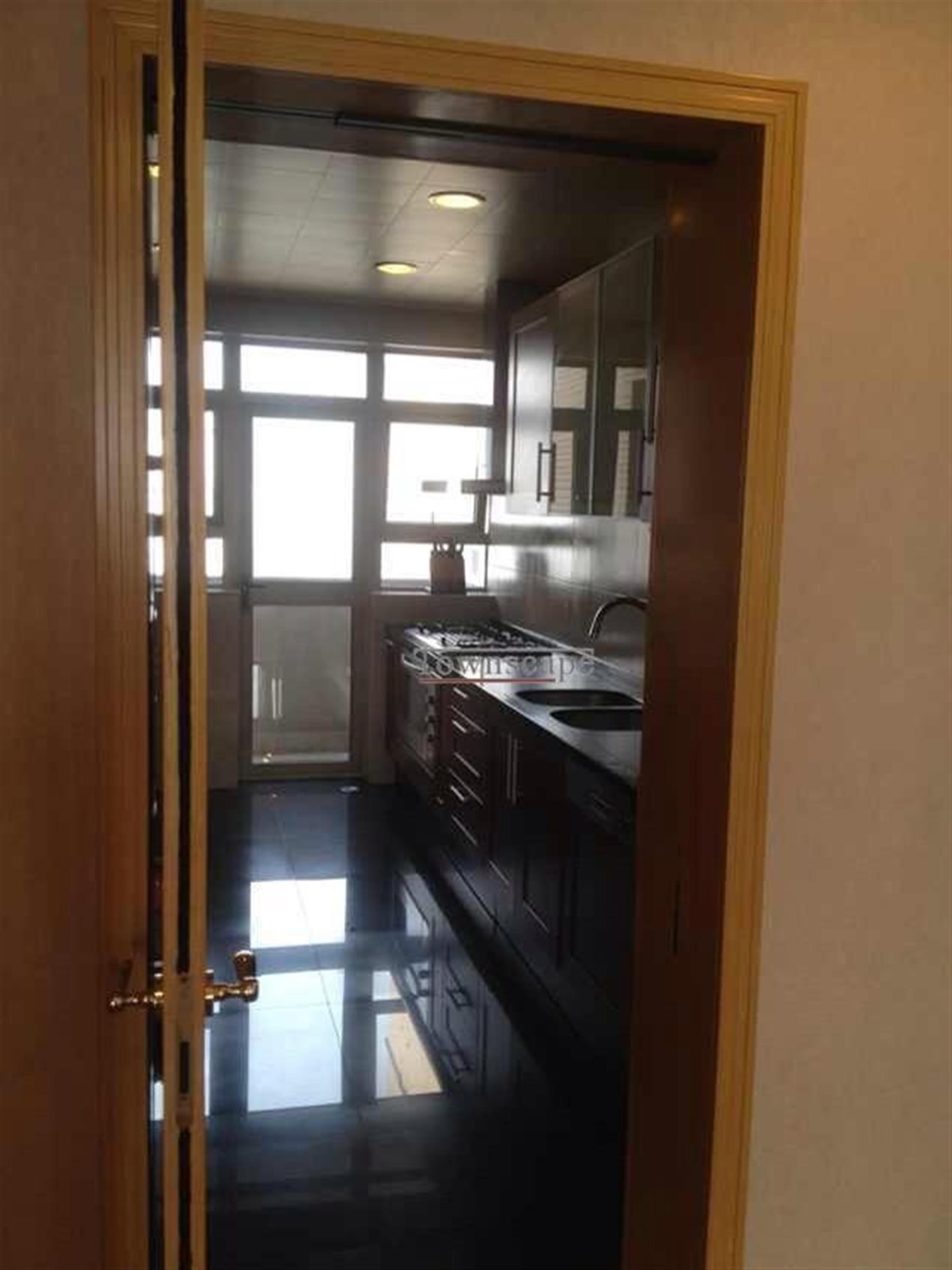 big kitchen Super-Large Bright Apt in Top-End Central Residence FFC Apartment for Rent in Shanghai