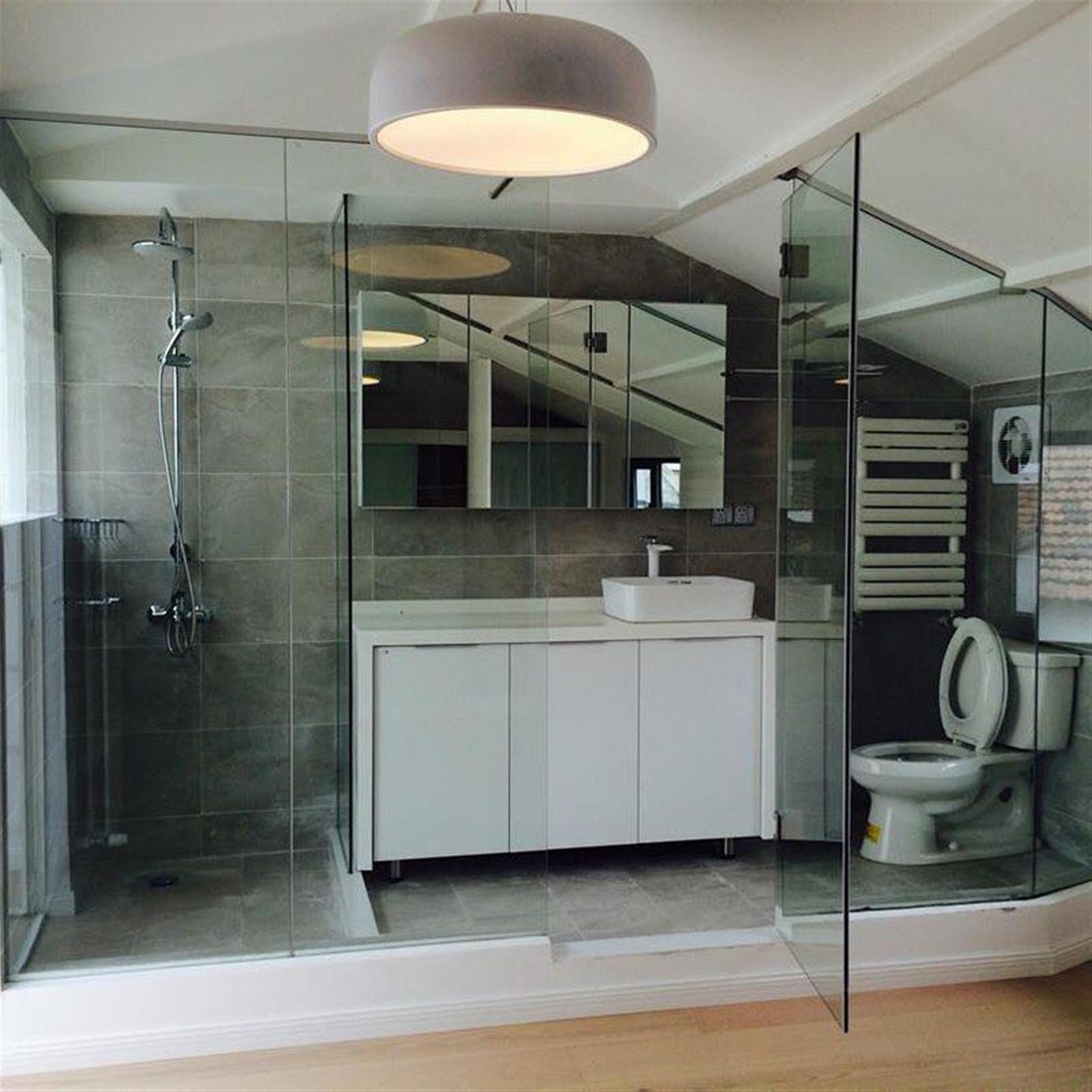 master bathroom Bright Western-Style Spacious Lane House Duplex for Rent in Quiet FFC Shanghai