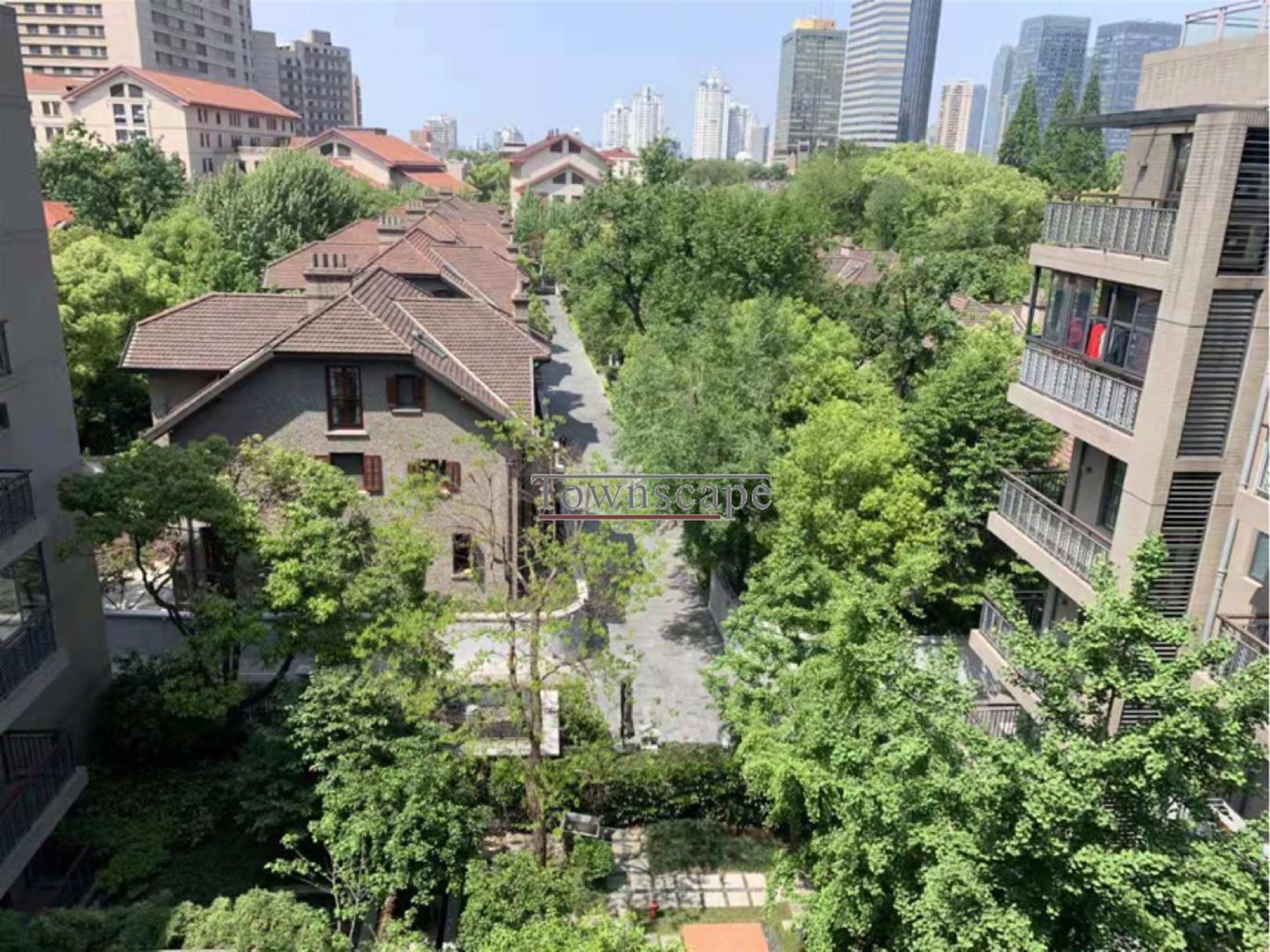 Balcony view Spacious Sinan Mansions Apartment for Rent in the Heart of Shanghai