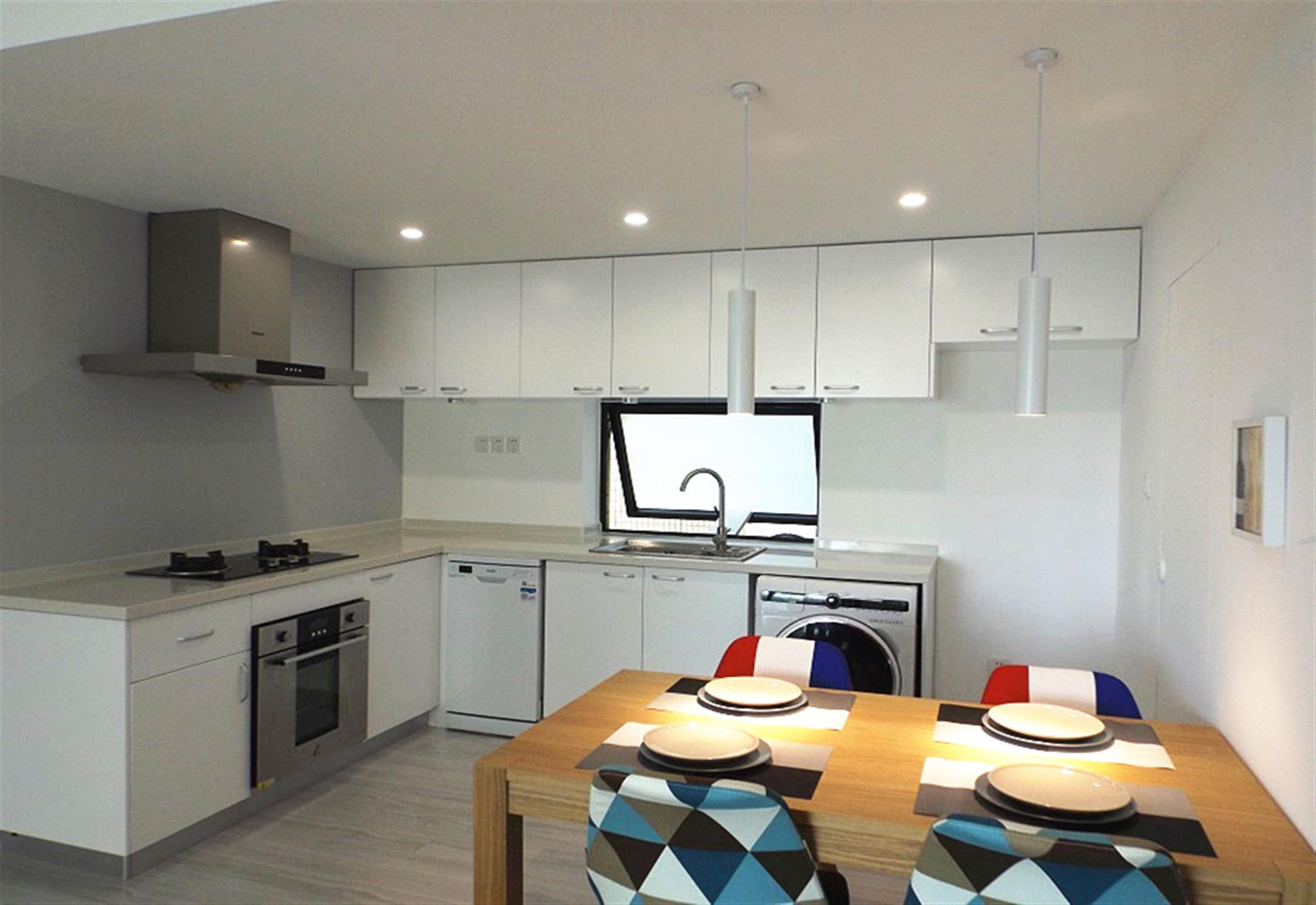 open kitchen Newly Decorated Spacious Modern Bright 3BR Apt in Shanghai