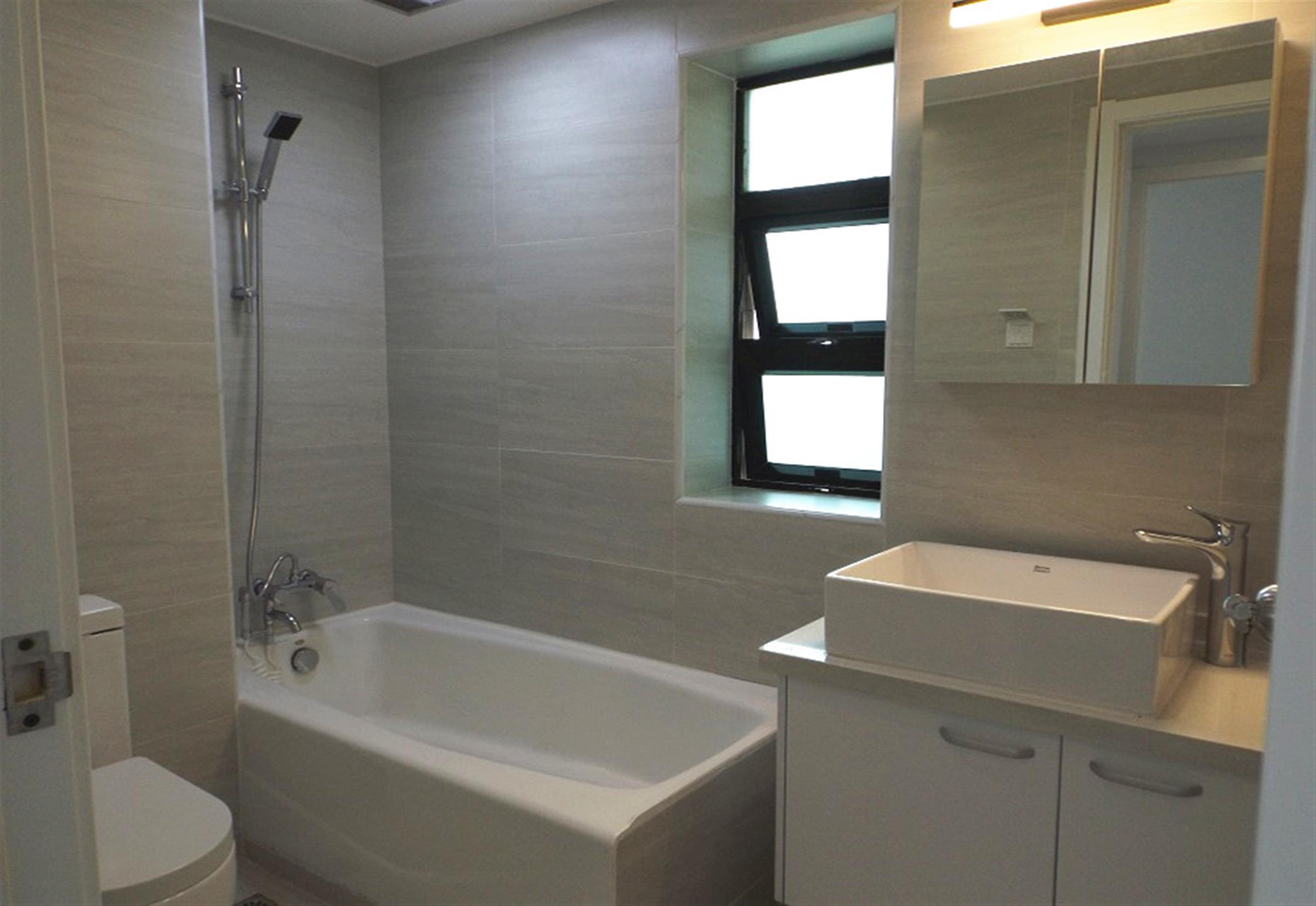 bathtub Newly Decorated Spacious Modern Bright 3BR Apt in Shanghai