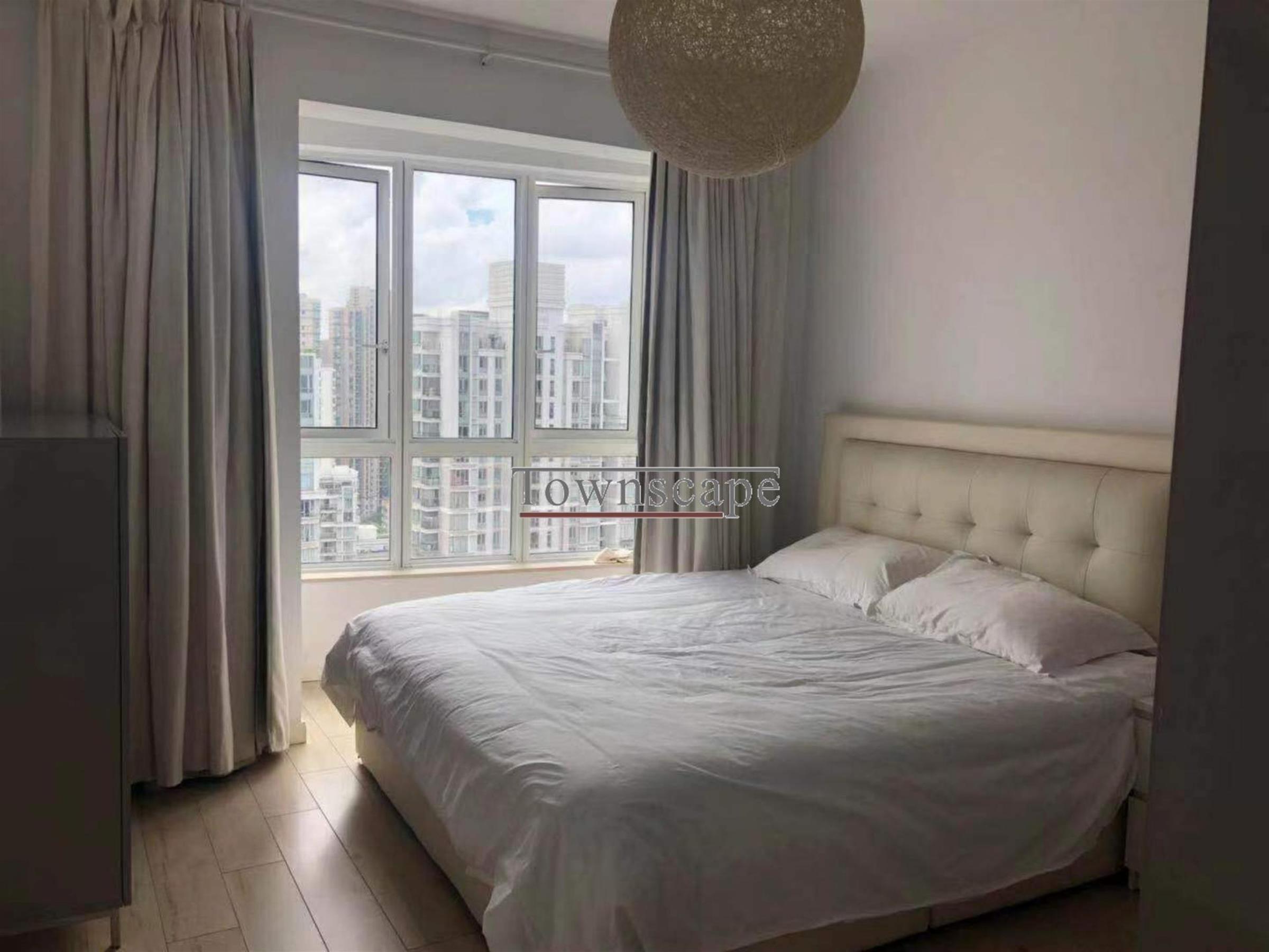 big windows Newly Renovated High Floor Apt w Great Views in Xujiahui La Cite for Rent