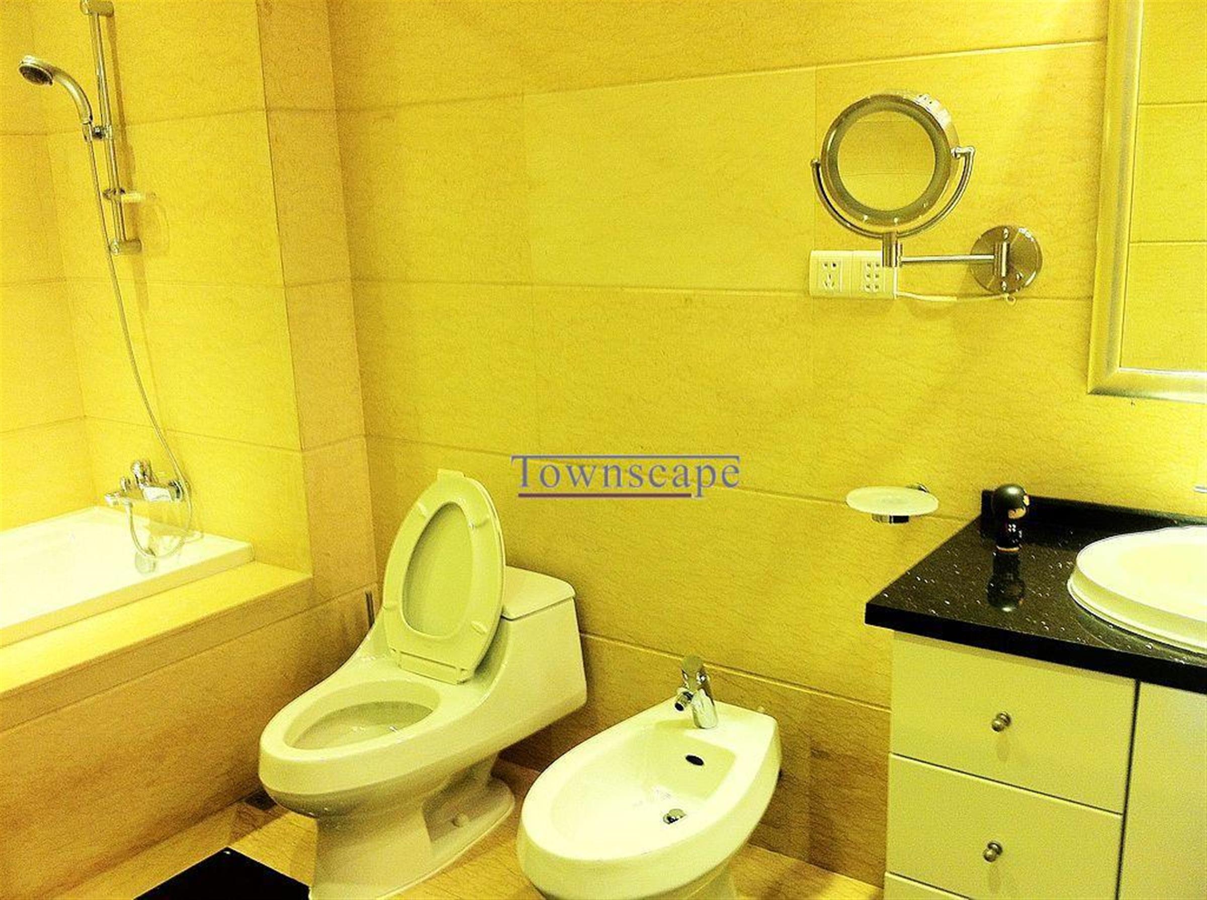 fully equipped bathroom Enormous Luxury Triplex Apartment with Basement for Rent in Downtown Shanghai