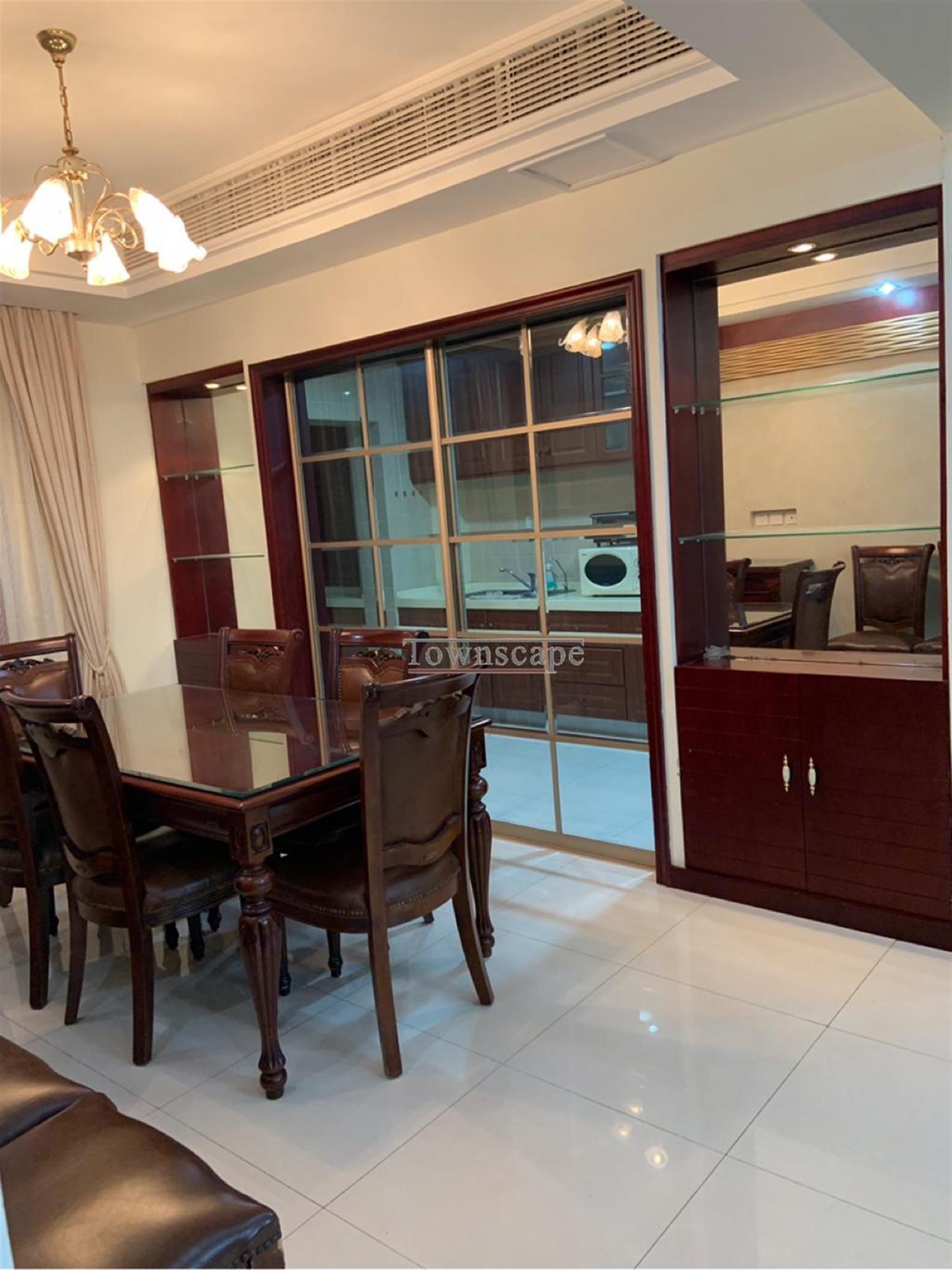 gorgeous floors Elegant 3BR Classically Furnished Gubei Apt for Rent in Shanghai
