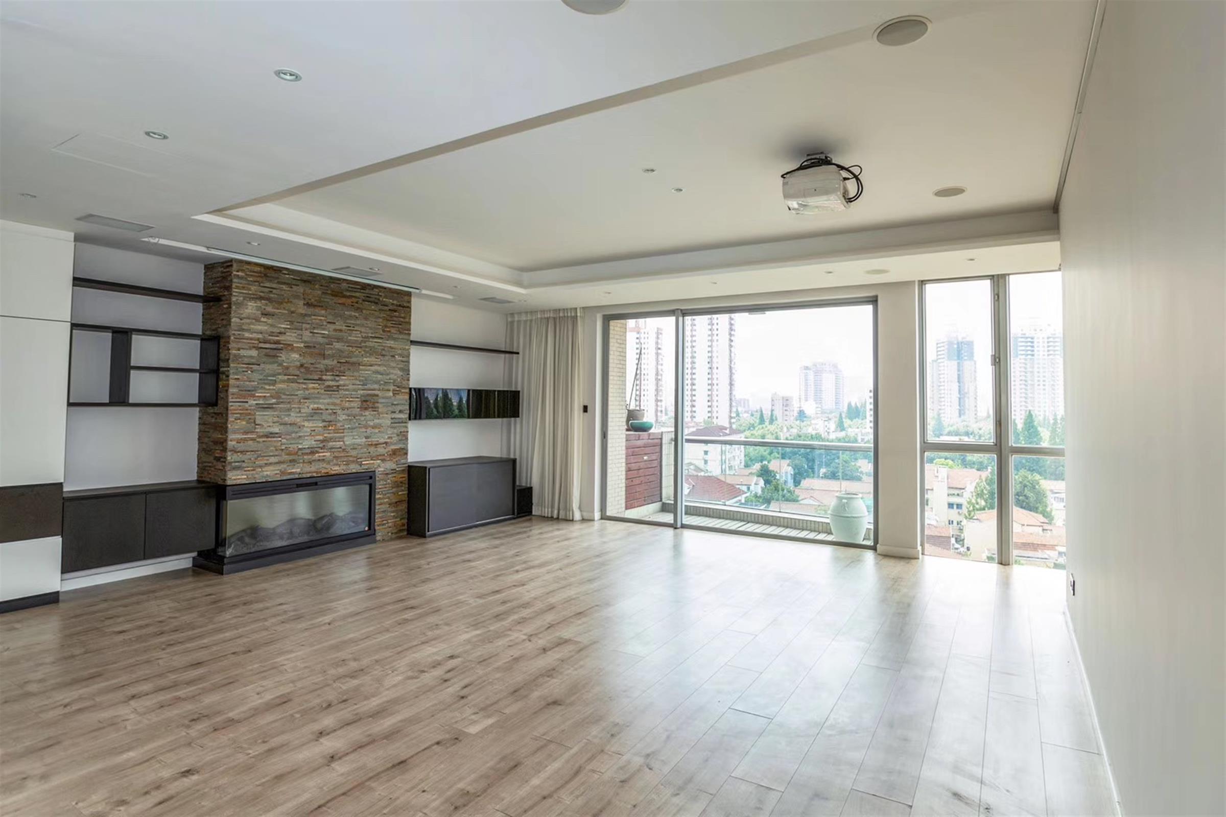 large living room Great value, Luxury, 3 Balcony, 4BR, Chevalier Apt for Rent in Heart of FFC Shanghai