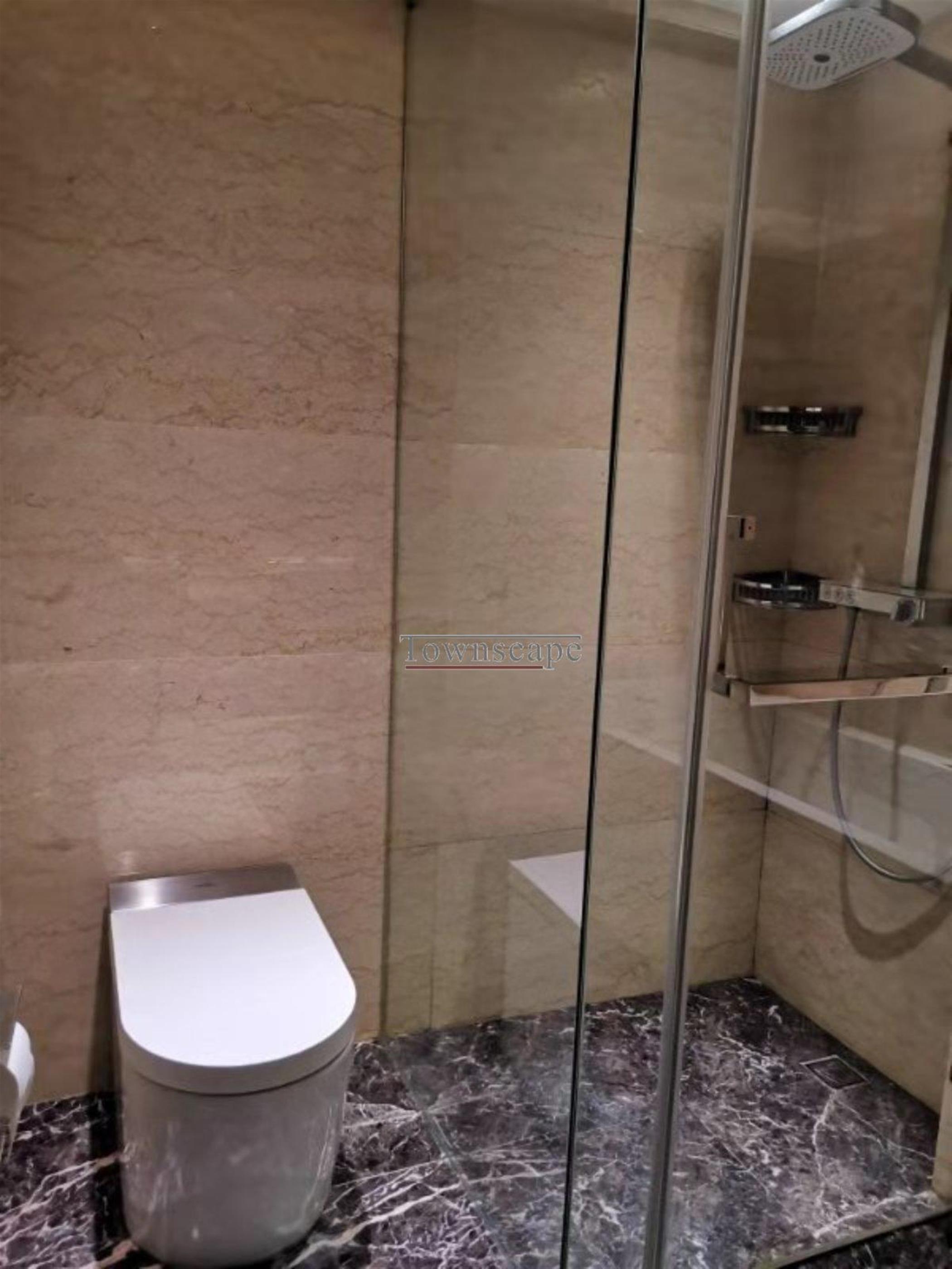 Big Shower Spectacular Chic Modern Spacious 2BR West Nanjing Rd Apt for Rent in Shanghai