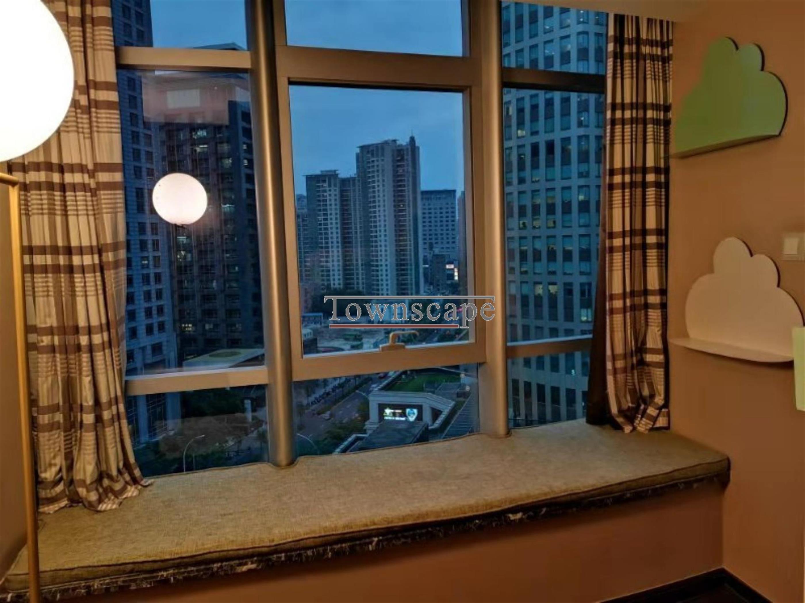 Alcove Windows Spectacular Chic Modern Spacious 2BR West Nanjing Rd Apt for Rent in Shanghai