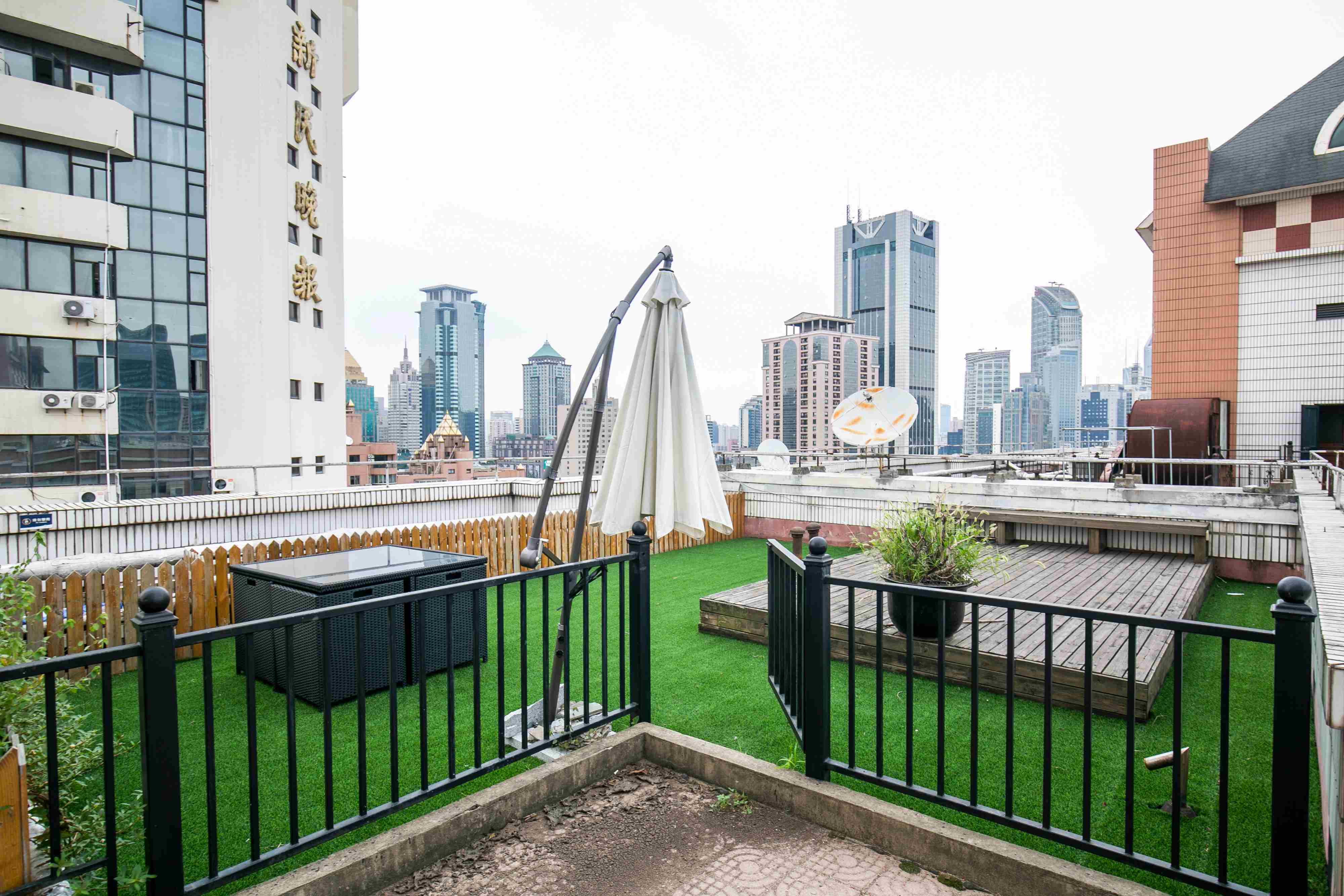 rooftop terrace Spacious Penthouse with Rooftop Terrace at W Nanjing Rd for Rent in Shanghai