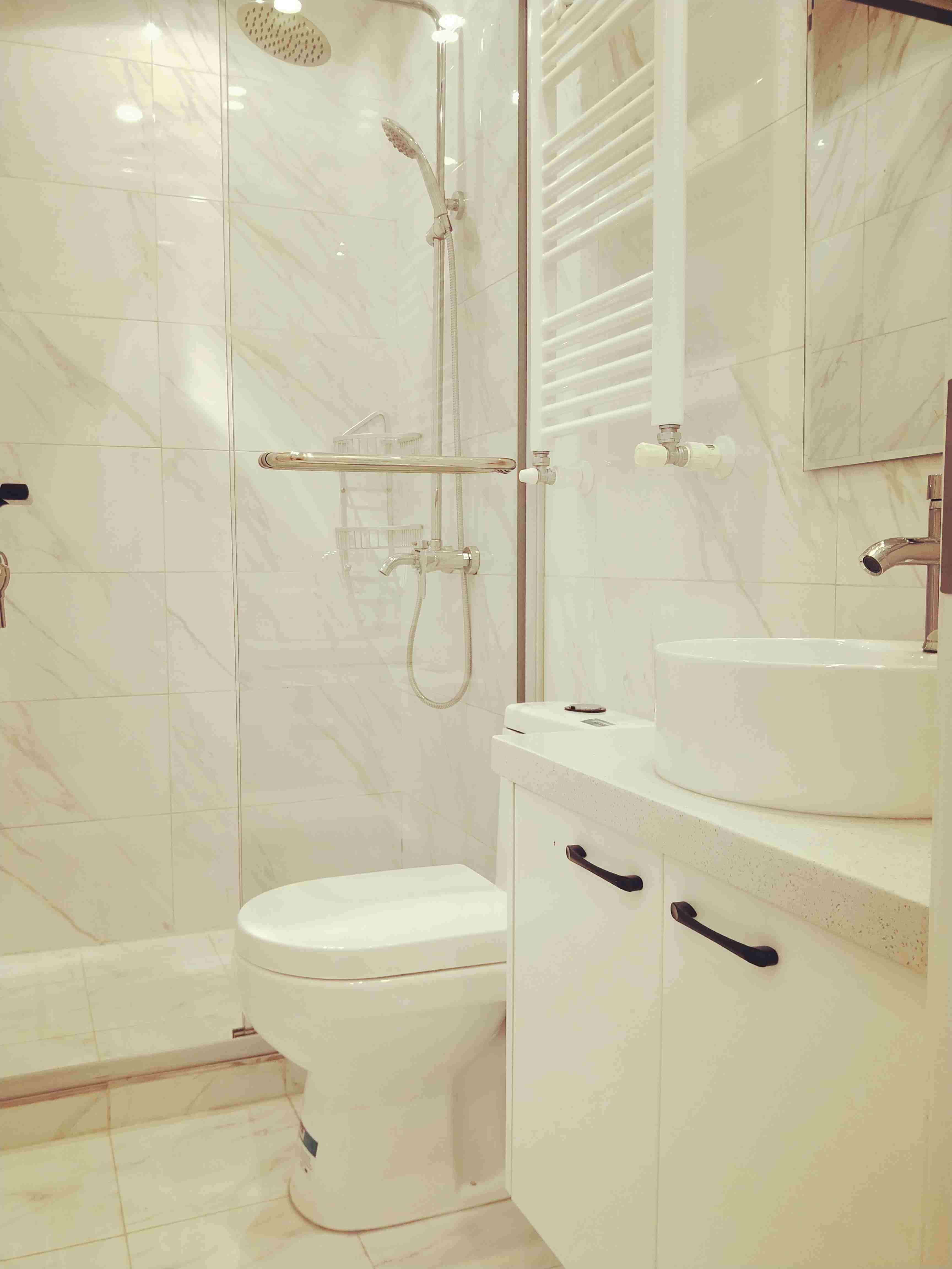 clean bathroom Bright Quiet 3BR Xintiandi Lane House Apartment in Shanghai for Rent