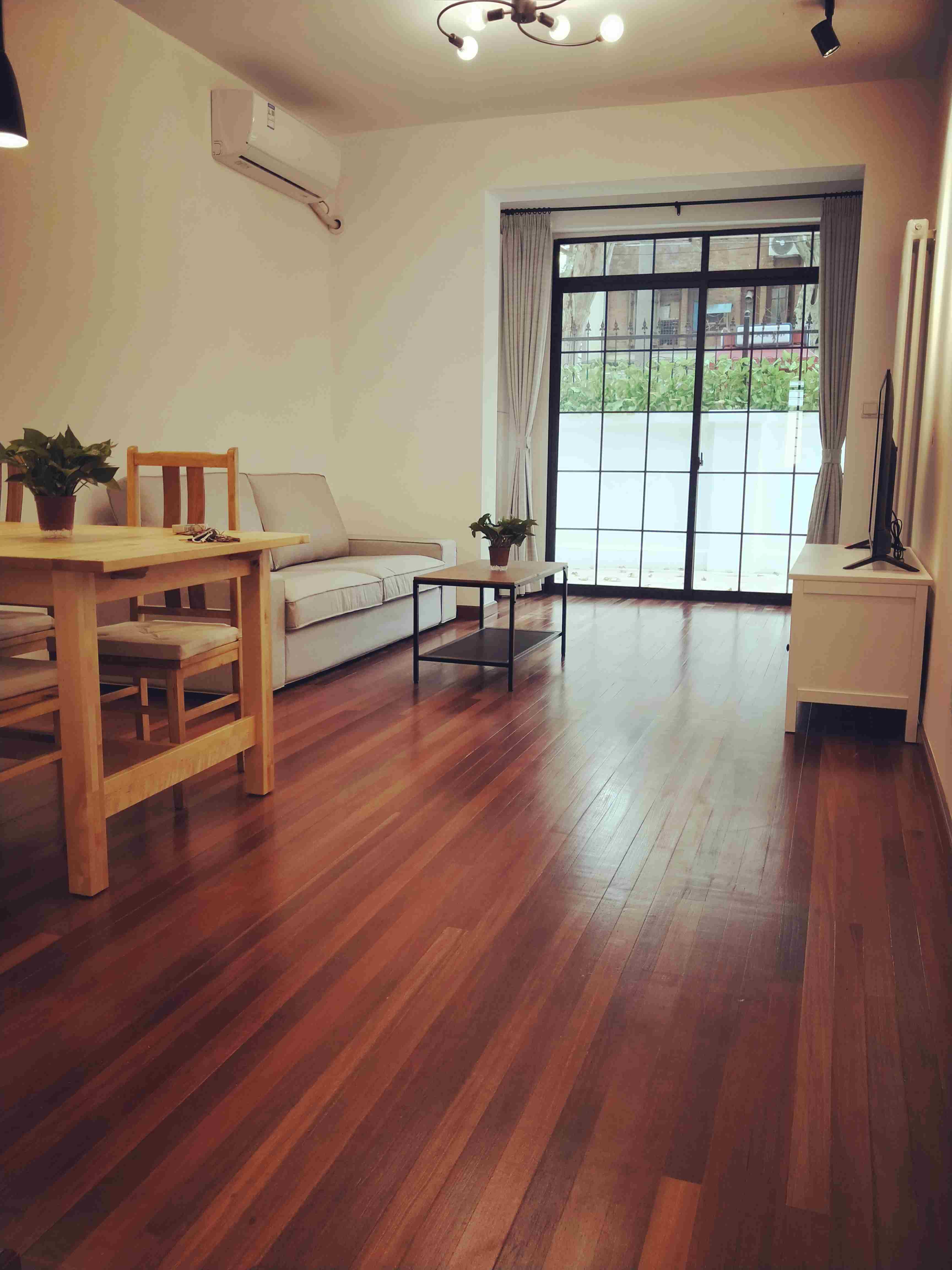 big living room Bright Quiet 3BR Xintiandi Lane House Apartment in Shanghai for Rent