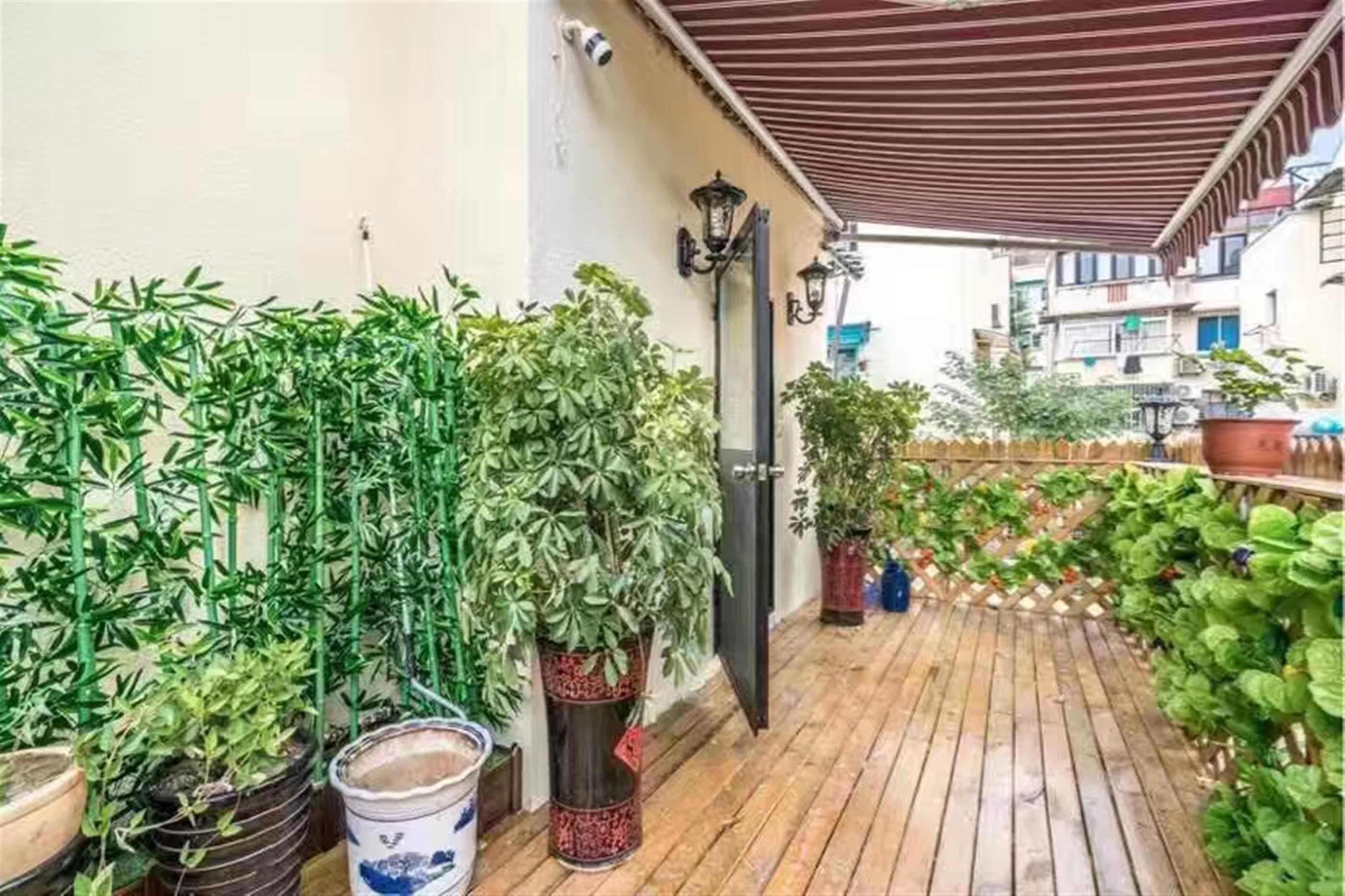 private terrace Bright Cozy 2BR in Quiet FFC Lane House nr LN 1/7 for Rent in Shanghai