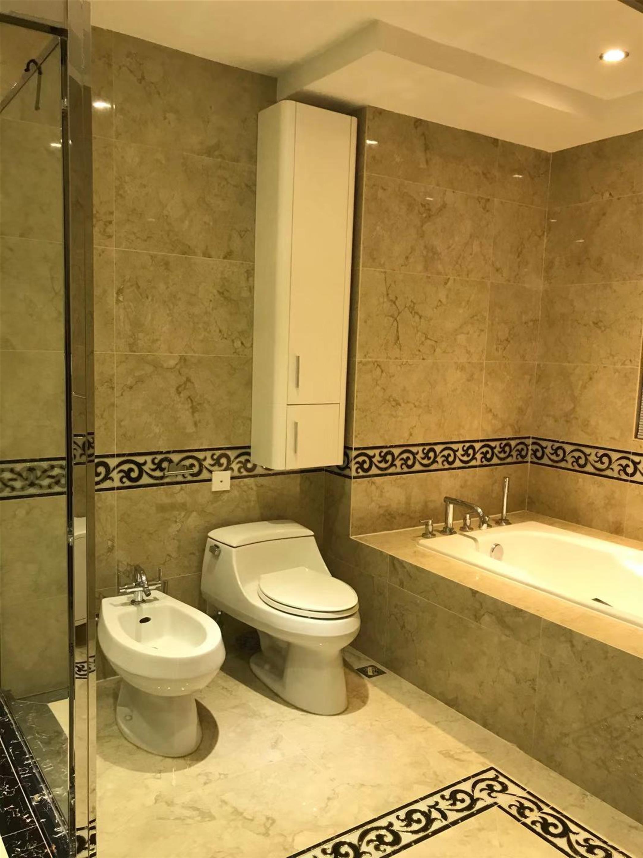 His bathroom Enormous Lux 2F+Basement Apt for Rent nr Jiangsu Rd Shanghai