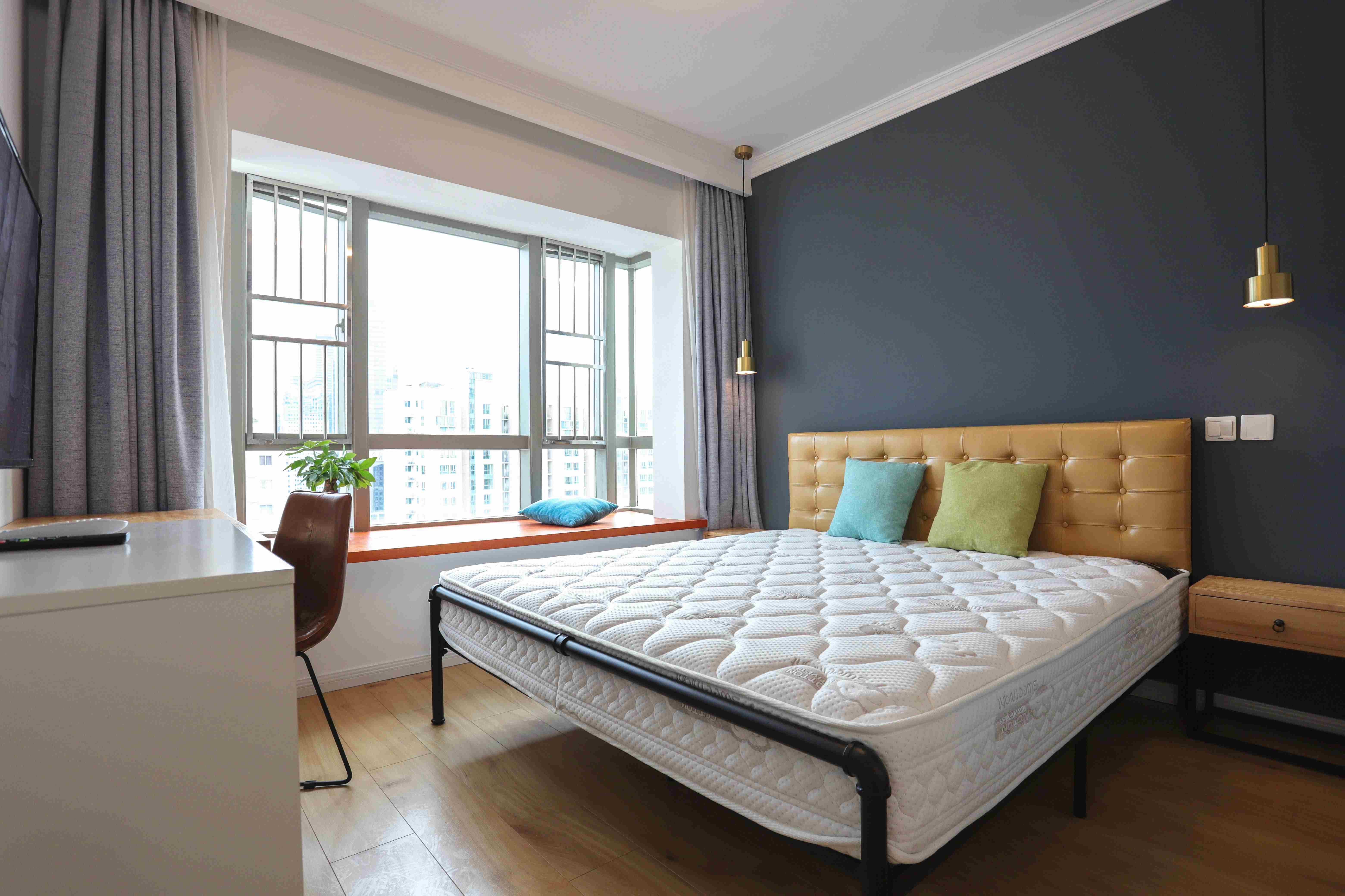 bright windows New Modern Bright Spacious 2BR One Park Ave Apt for Rent in Shanghai Jing’an Near LN 2/7