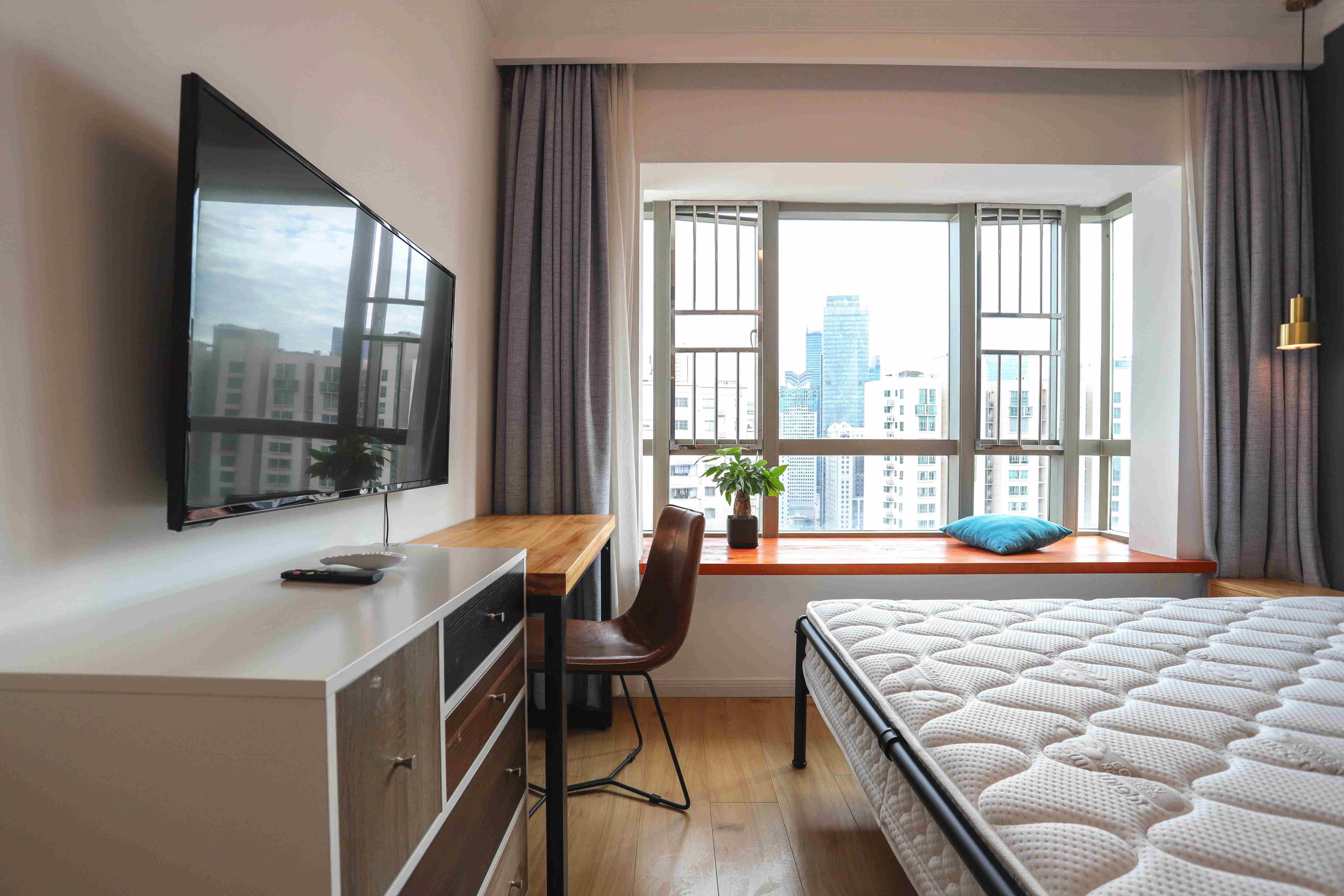 large bedrooms New Modern Bright Spacious 2BR One Park Ave Apt for Rent in Shanghai Jing’an Near LN 2/7