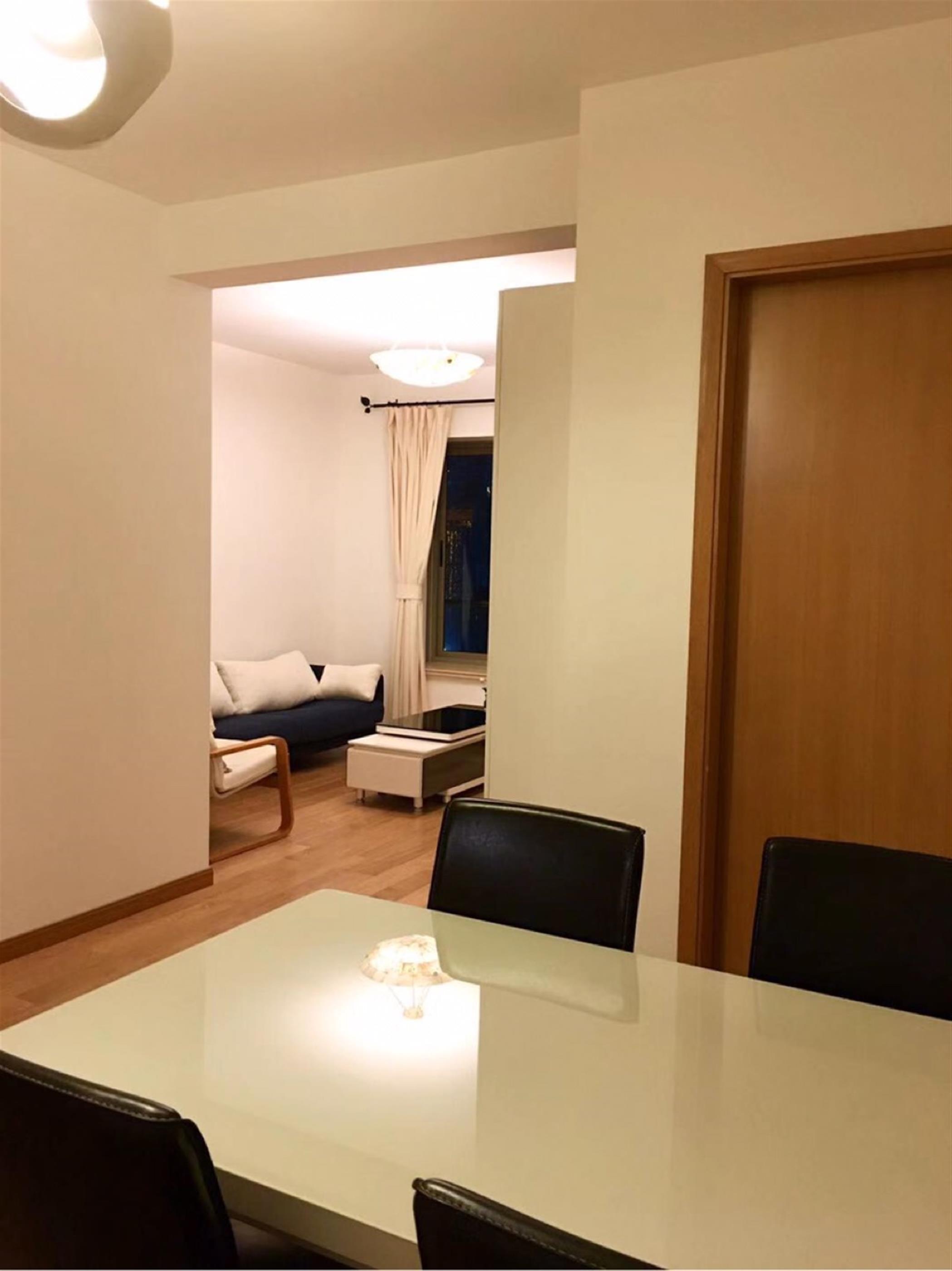 dining area Large Comfortable 2BR One Park Ave Apt for Rent in Shanghai Jing’an Near LN 2/7