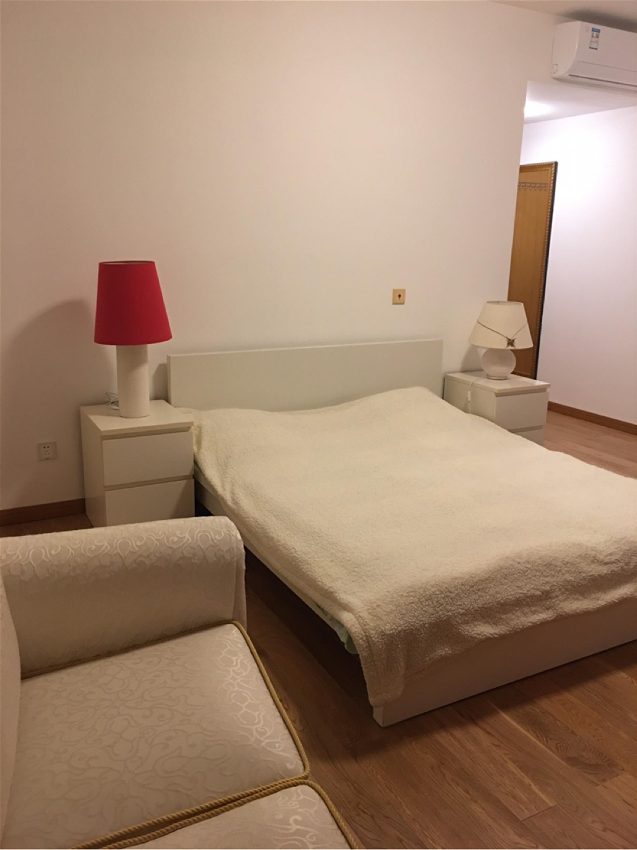 large bedroom Large Comfortable 2BR One Park Ave Apt for Rent in Shanghai Jing’an Near LN 2/7